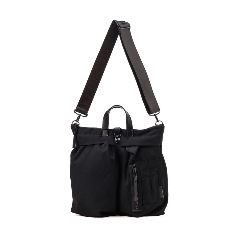 Y's - WOOL GABARDINE HELMET BAG (BLACK) / ウールギャバ Y's - WOOL GABARDINE HELMET BAG (BLACK) / ウールギャバ