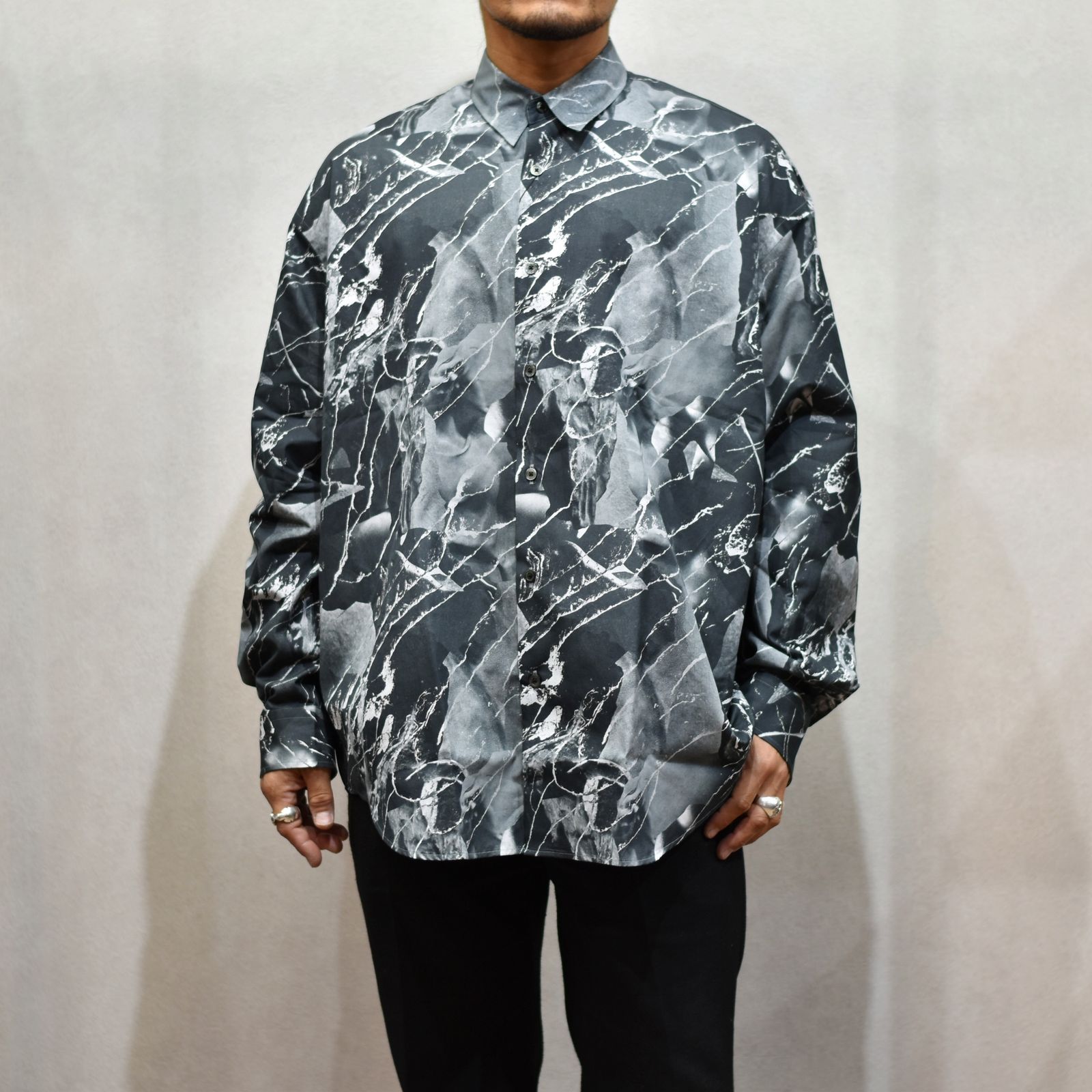 JOHNLAWRENCESULLIVAN - Printed cotton oversized shirt