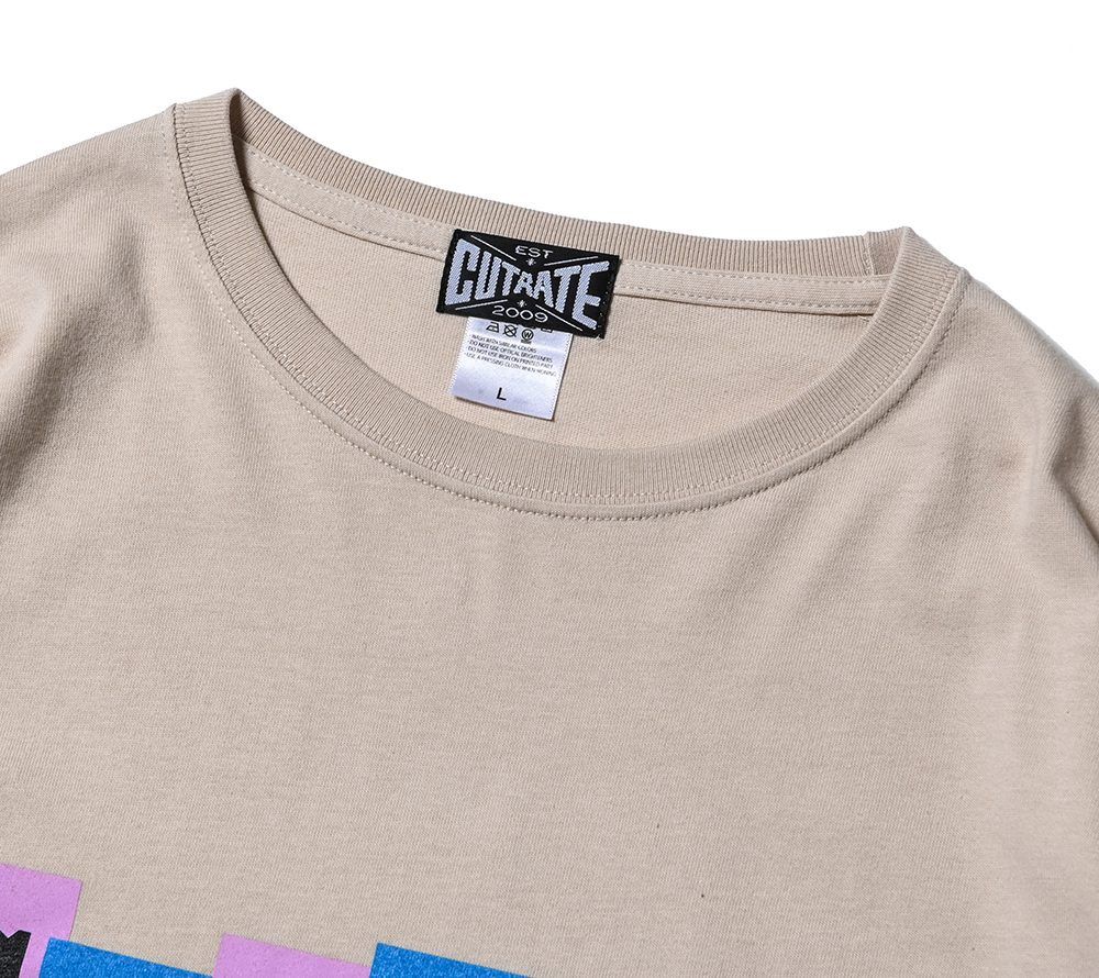 CUTRATE JUNK LOGO DROPSHOULDER S/S T-SHIRT (BEIGE)