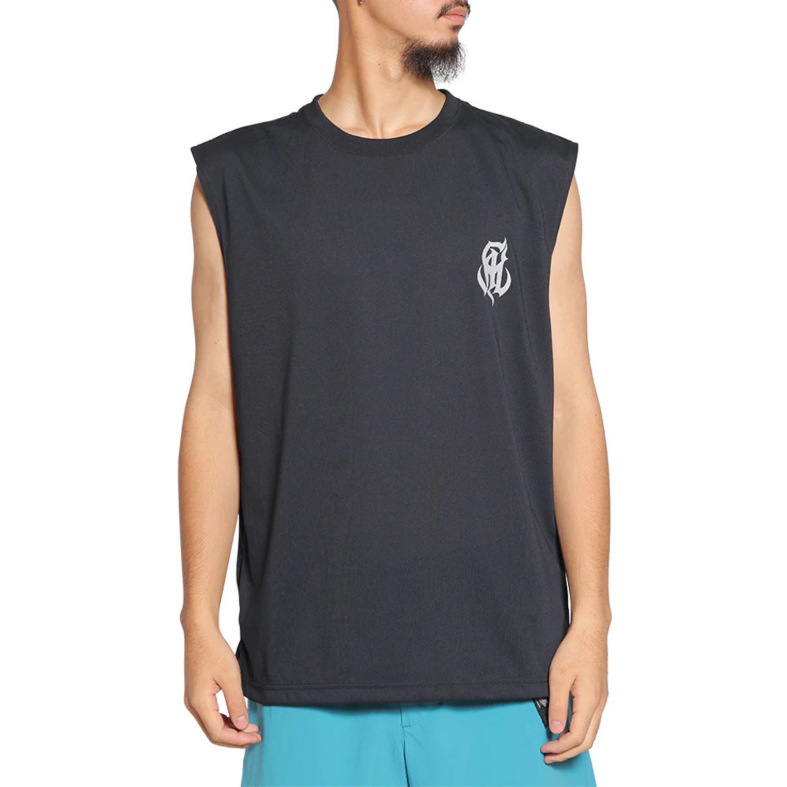 MULTI FUNCTION LOGO N/S TEE (BLACK) / 機能素材 ノースリーブカットソー