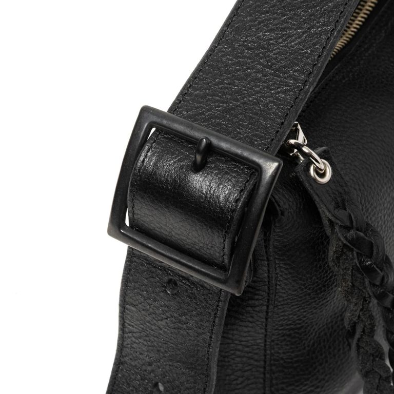CALEE - STUDS LEATHER SHOULDER BAG ＜REGULAR＞ (BLACK