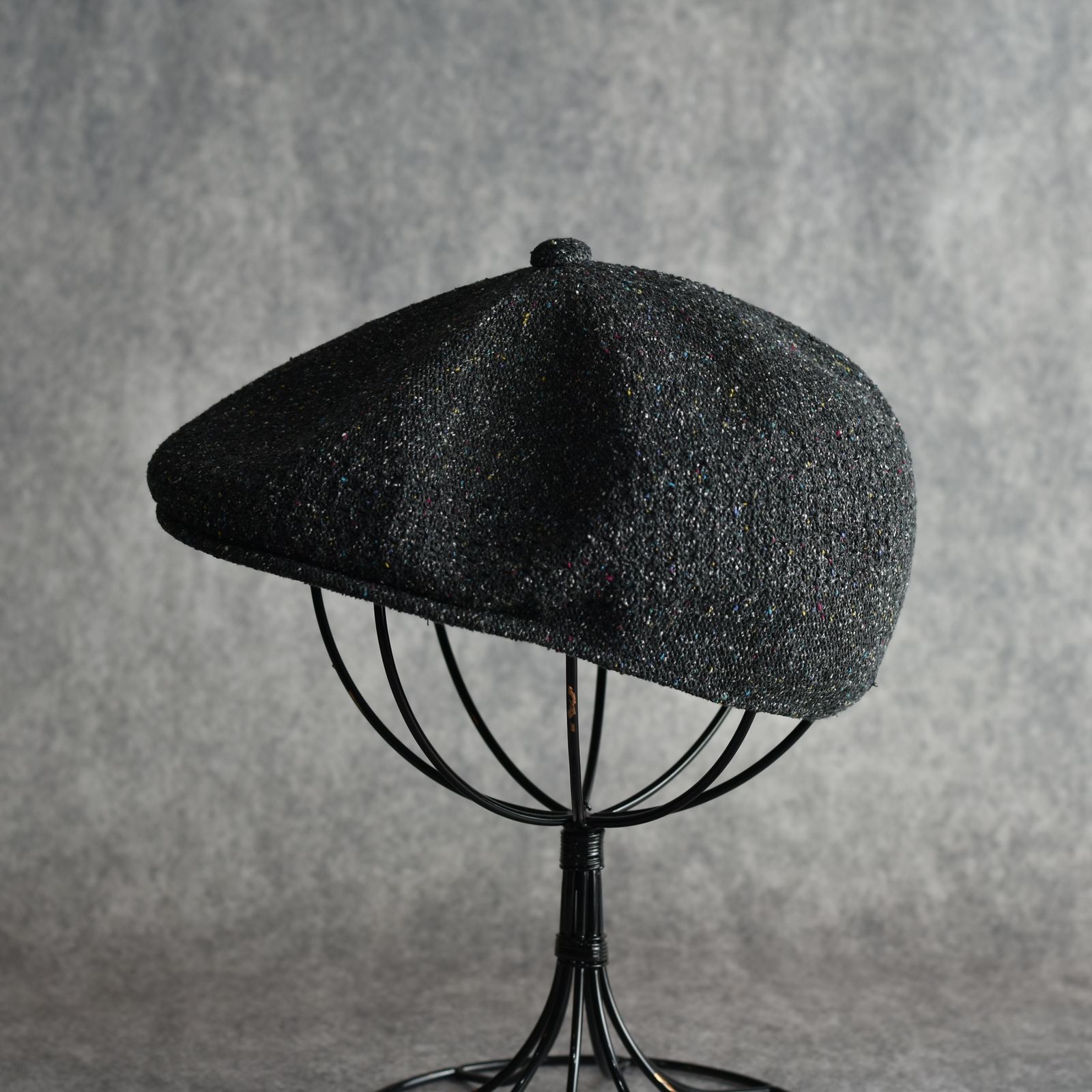 Silk Hunting Cap "GENTLEMAN" (BLACK) / シルク ハンチング帽