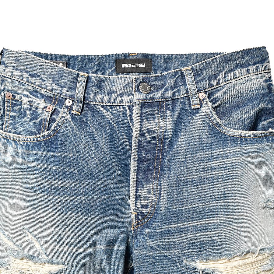 レビュー高評価の商品!の商品をすべて MINEDENIM USS 5pocket L.Straight SEA×MINEDENIM AND WIND - パンツ