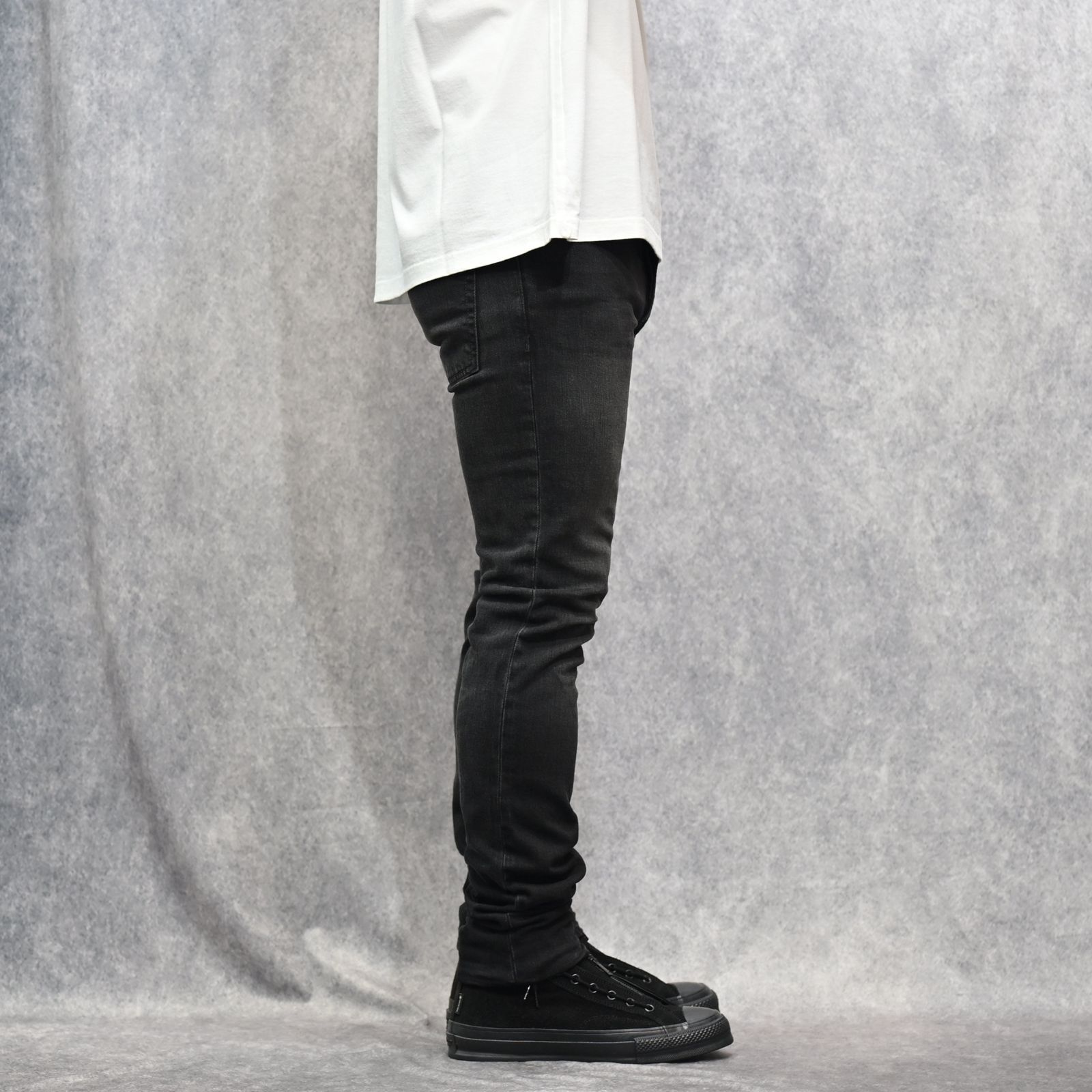 S.Slim STR 5pocket  （BKU） ｜スーパースリム デニムパンツ (ブラック)｜2604-1002