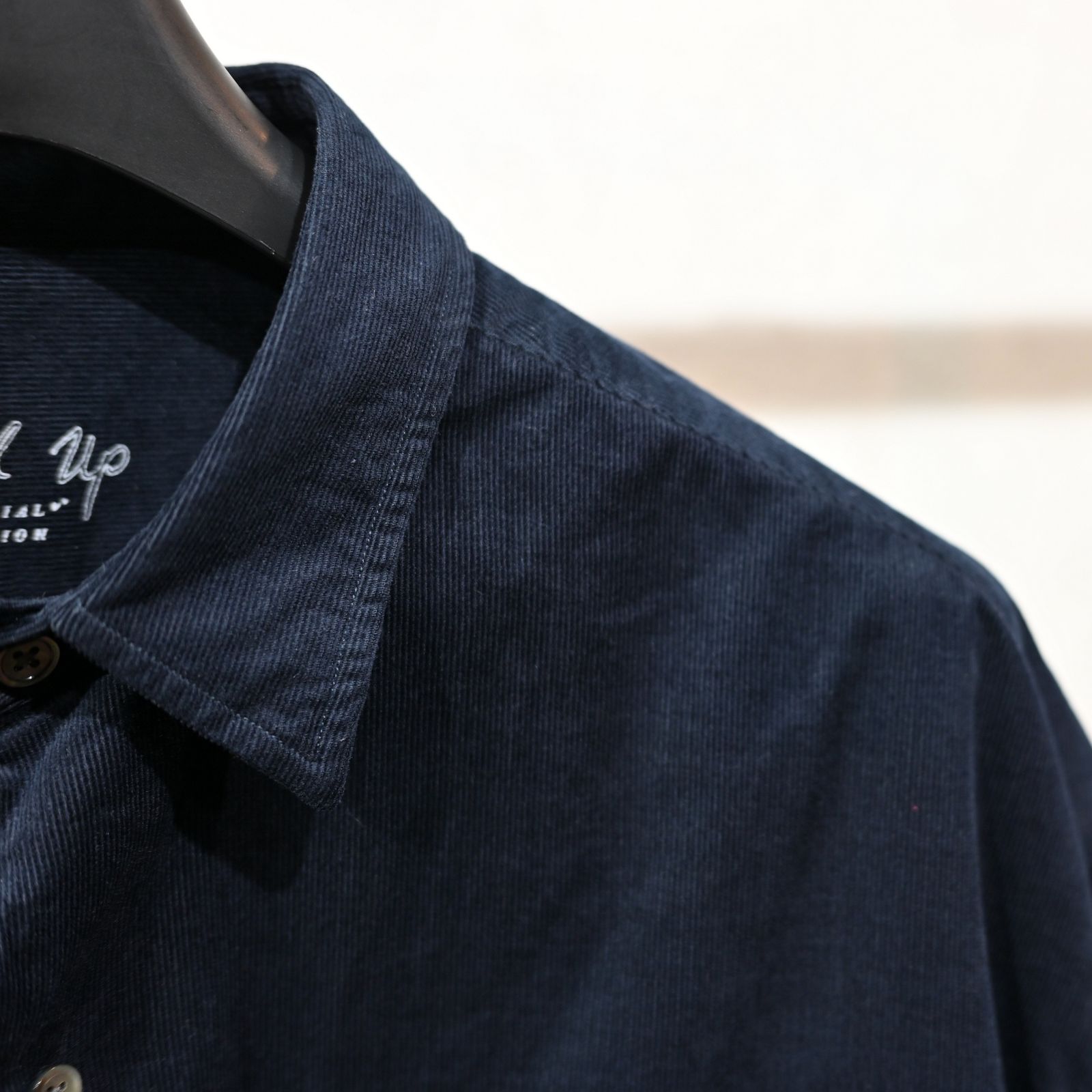ROLL UP ORGANIC CORDUROY SHIRT (NAVY)|コーデュロイシャツ (ネイビー) PC-016-3685-41
