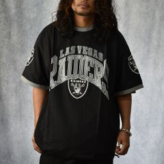 × NFL RAIDERS S/S NYLON GAME SH (BLACK) / ナショナル・フットボール・リーグ ラスベガス・レイダース 半袖 ナイロン ゲームシャツ