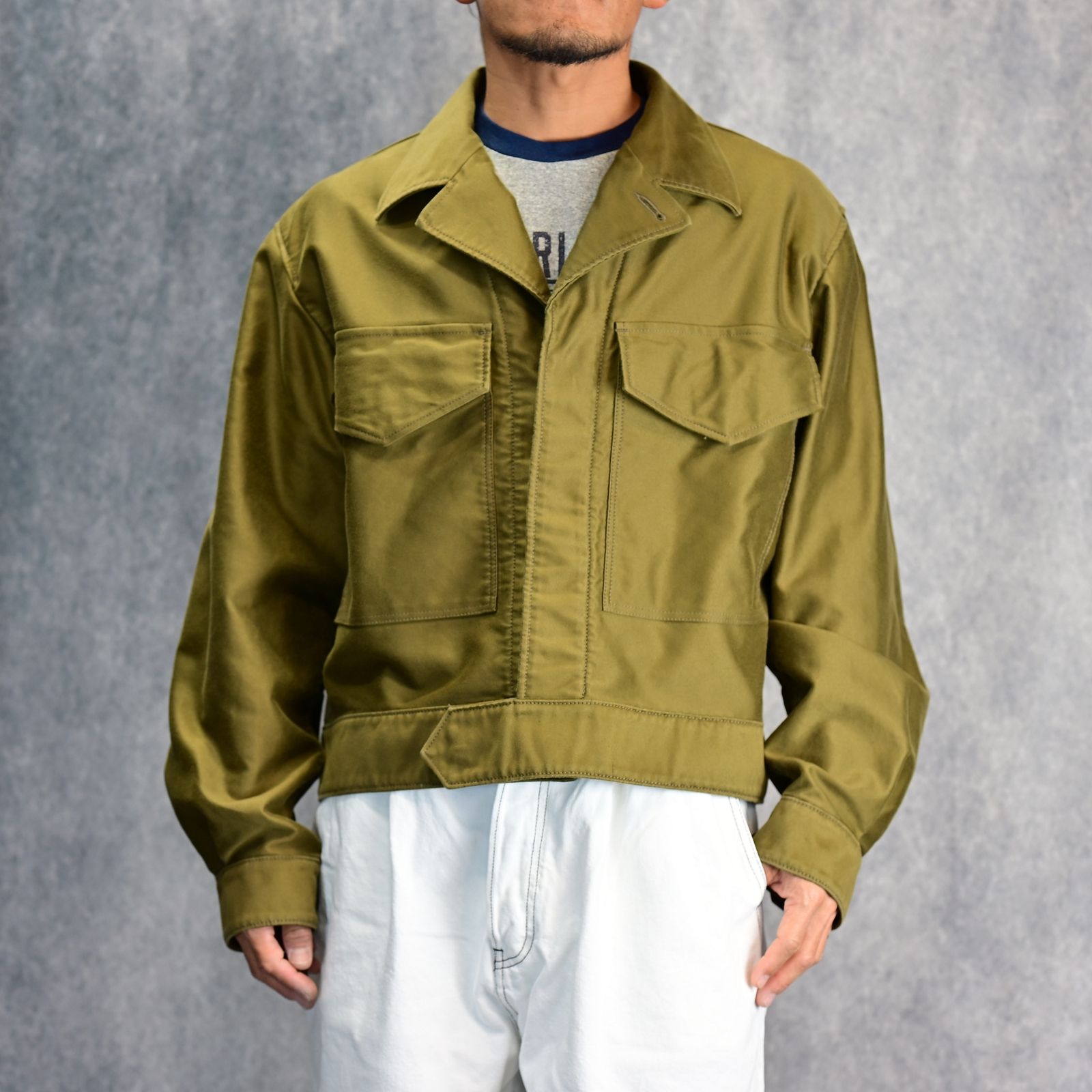 Moleskin Military Short JKT （KHA） / モールスキン ショート ジャケット  （カーキ）