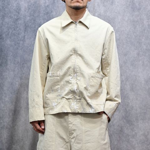 FULL ZIP CHINO BLOUSON (OFF WHITE / オフホワイト) チノブルゾン｜2601013