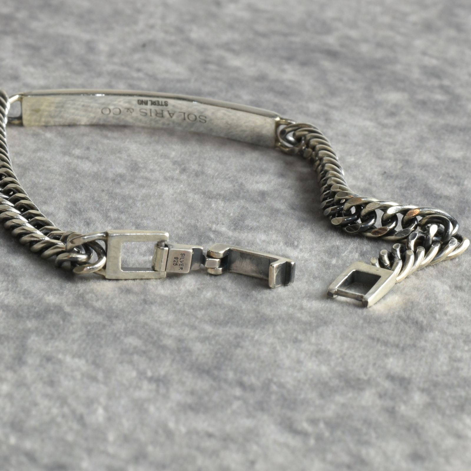 Silver925 ID Bracelet "ARABESQUE" (SILVER) / アイディー ブレスレット