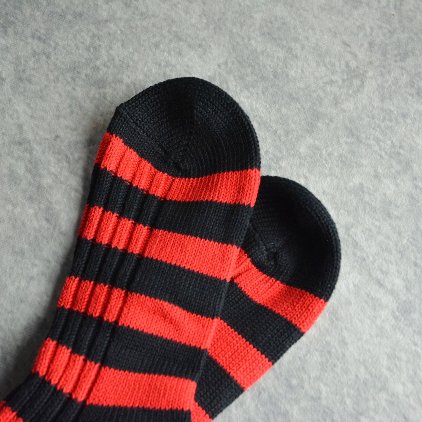 decka* MINEDENIM Border Rib SOX （RPT） /  ボーダーリブソックス （レッド）