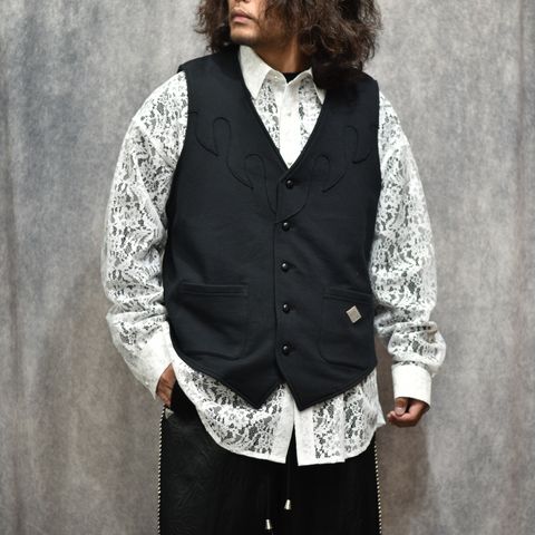 COTTON WESTERN SWITCH VEST (BK)｜ウエスタン ベスト｜PD26SJ06