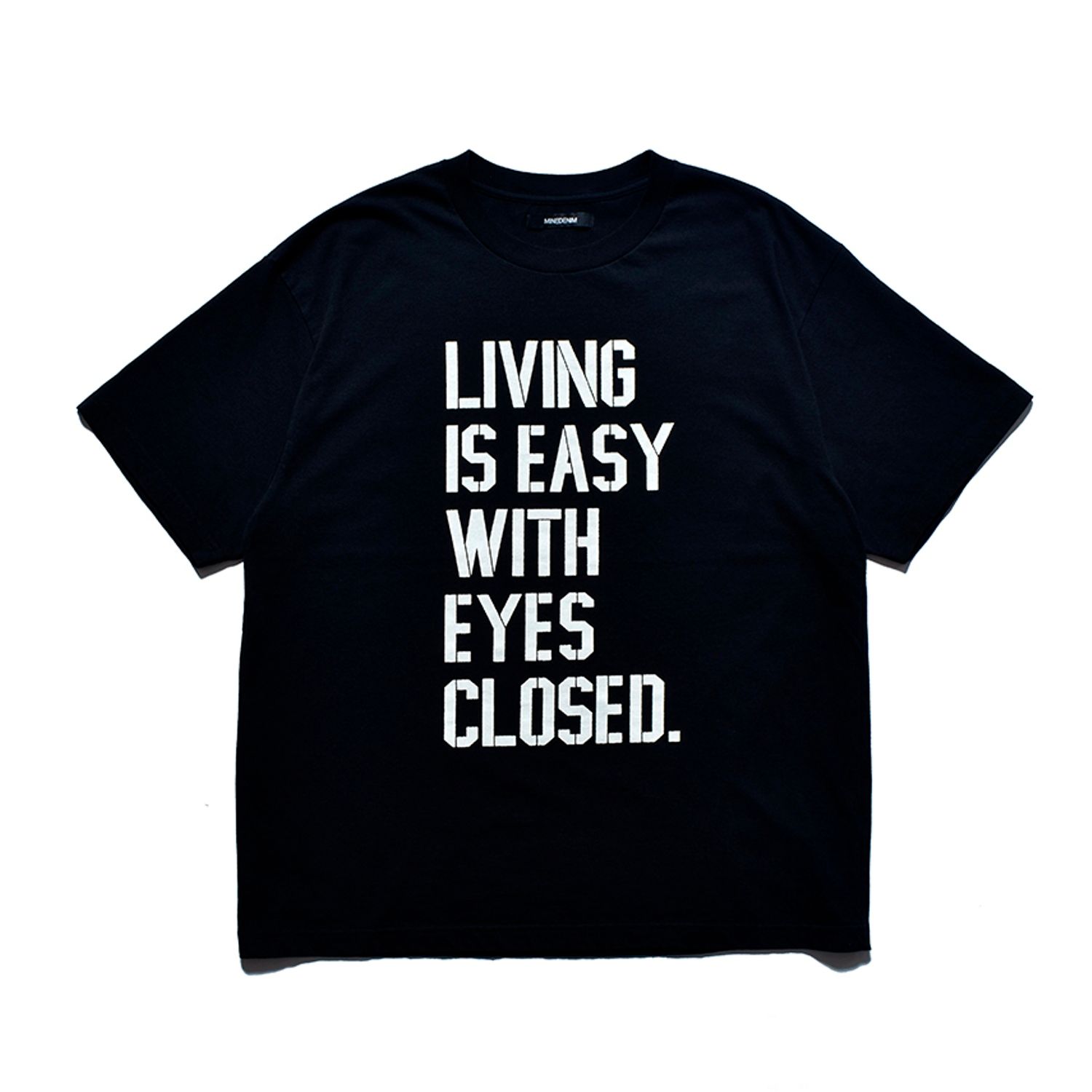 LIVING IS EASY WITH EYES CLOSED T-SH （BLACK） / プリントTシャツ （ブラック） 2505-4005