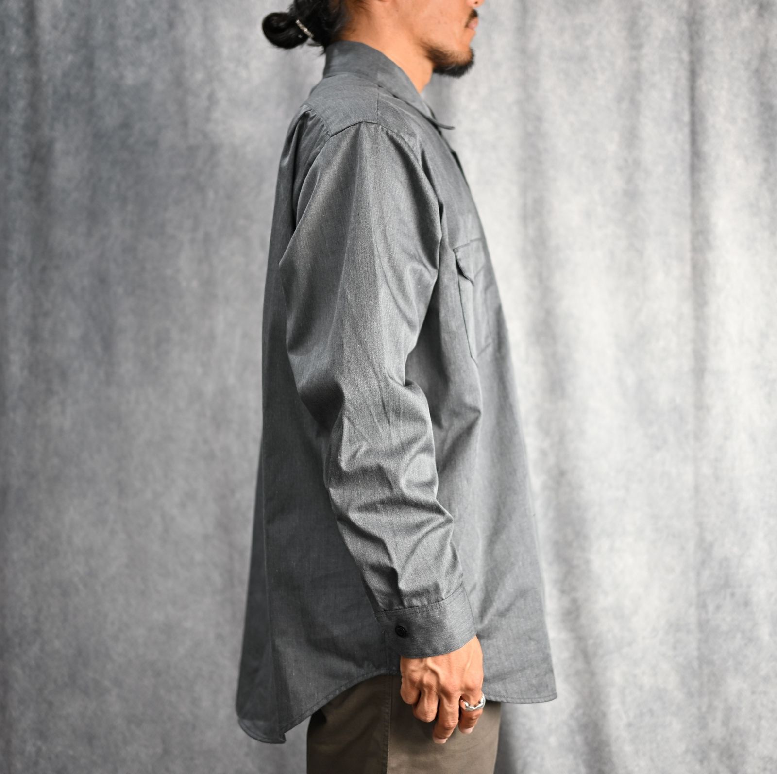T/C Twill Work SH （GRY） / ポリエステル/コットン ツイル ワークシャツ