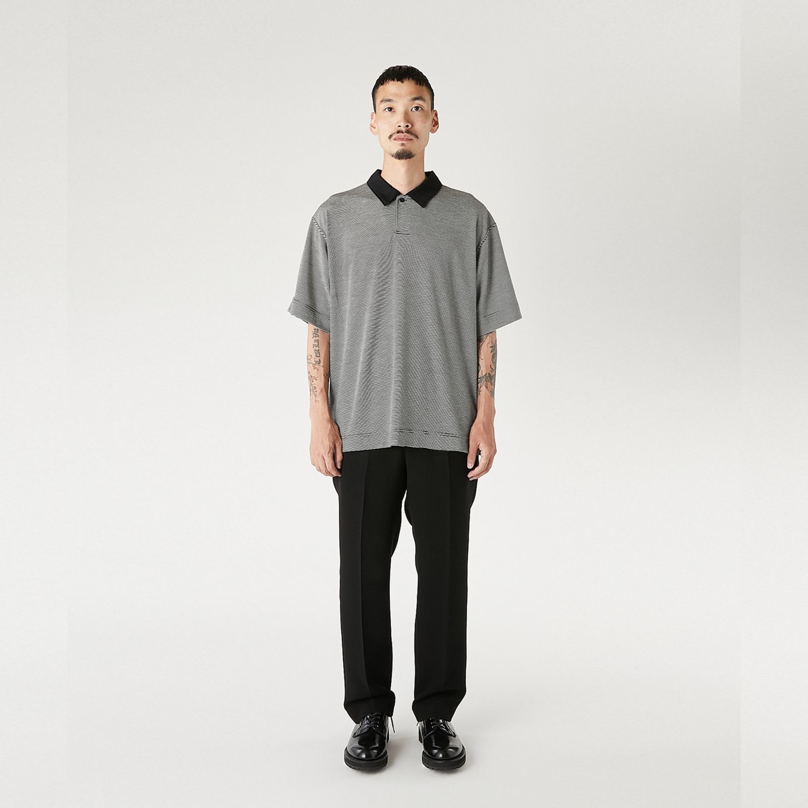 POLO SHIRT （BK BORDER / ブラックボーダー）｜ポロシャツ｜2261-CS57-019