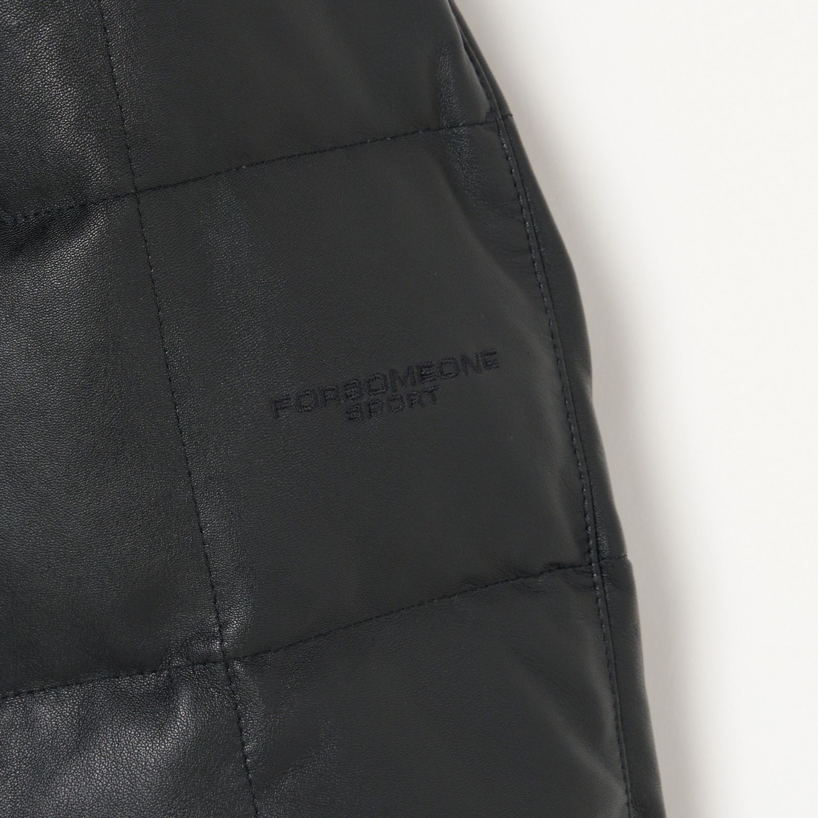 LEATHER DOWN JK (BLACK） / レザー ダウンジャケット （ブラック） 78001130