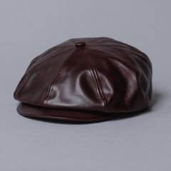 Horsehide Casquette - DEEP "OLDBOY" (BURGUNDY) / ホースハイド 深型 キャスケット
