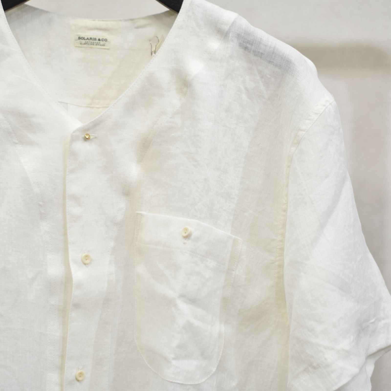 Koikuchi Shirt "HANABI" (WHITE) / 鯉口シャツ