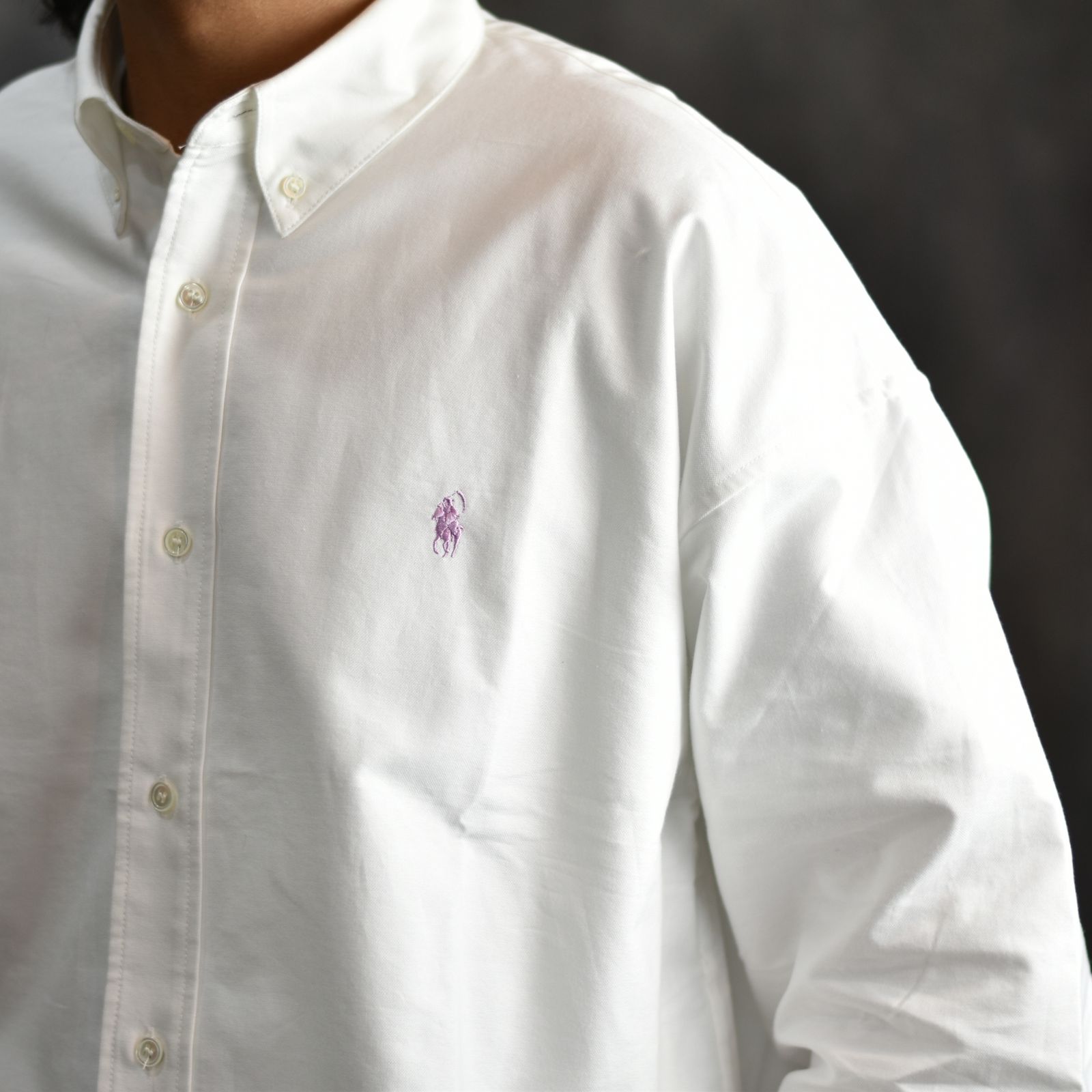 COTTON OXFORD SHIRT (WHT) / オックスフォード BDシャツ