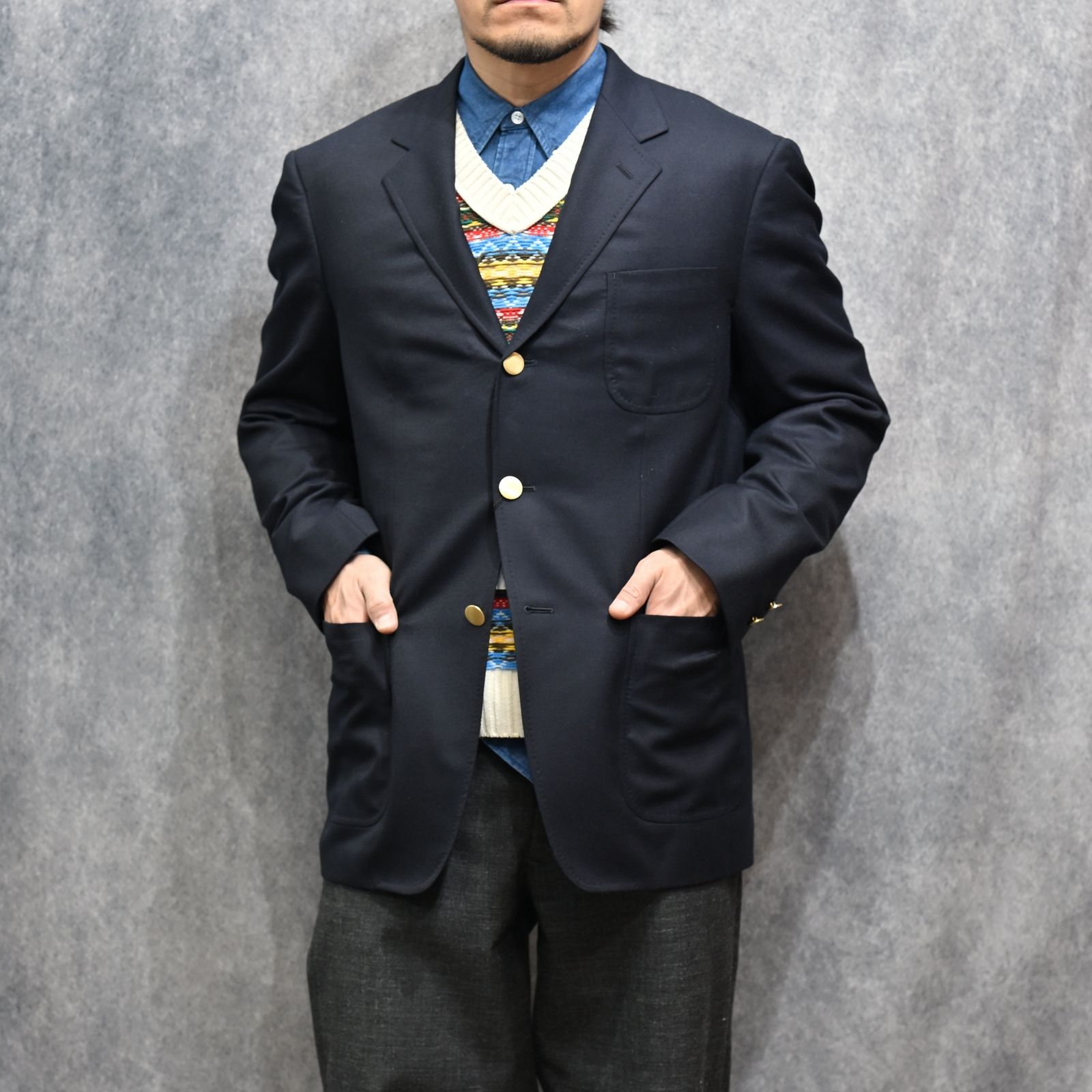 EF.Wool Saxony Blazer （DNY）｜ブレザー ジャケット｜2603-8002