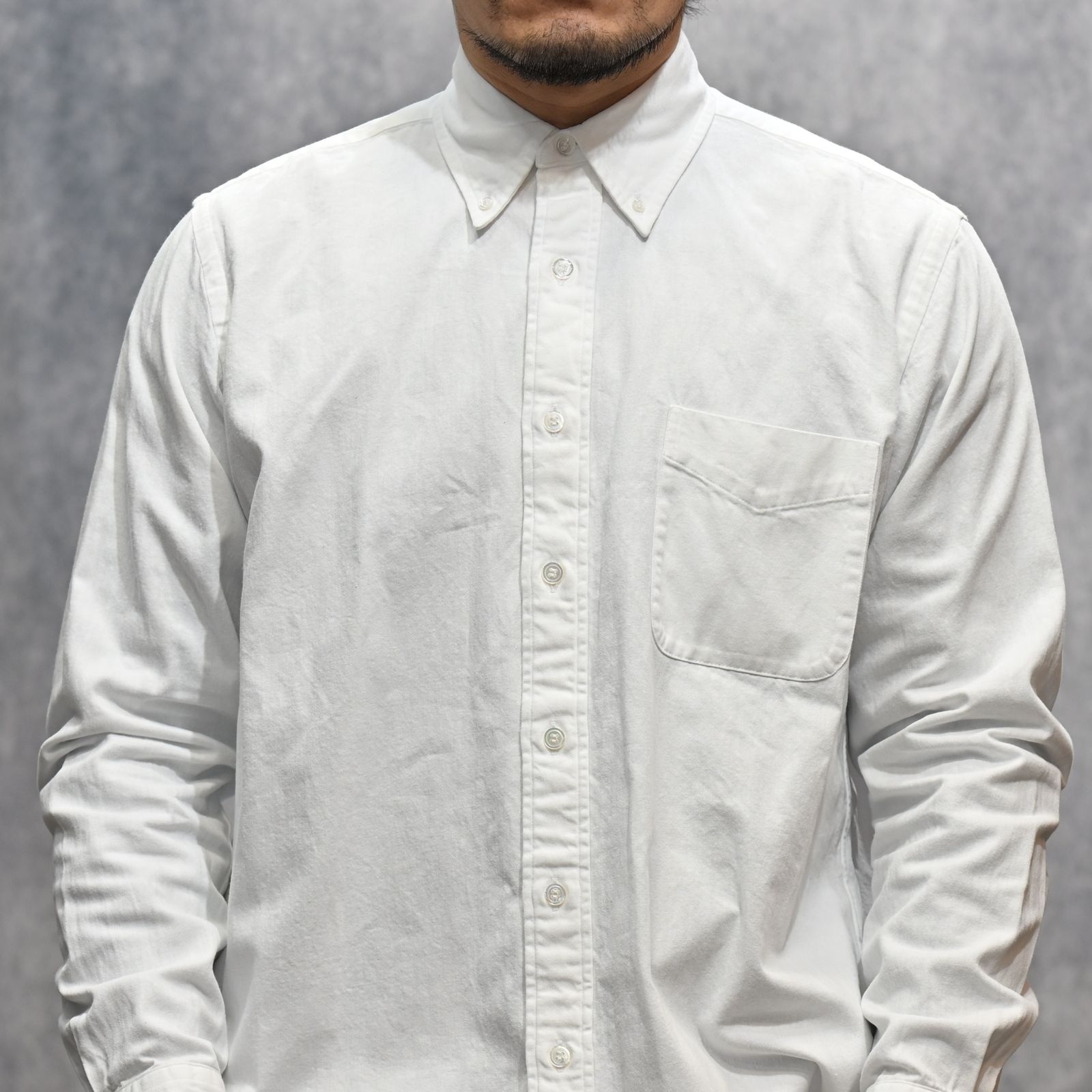 L.Denim BD SH （WHT）｜デニム ボタンダウンシャツ｜2603-5003