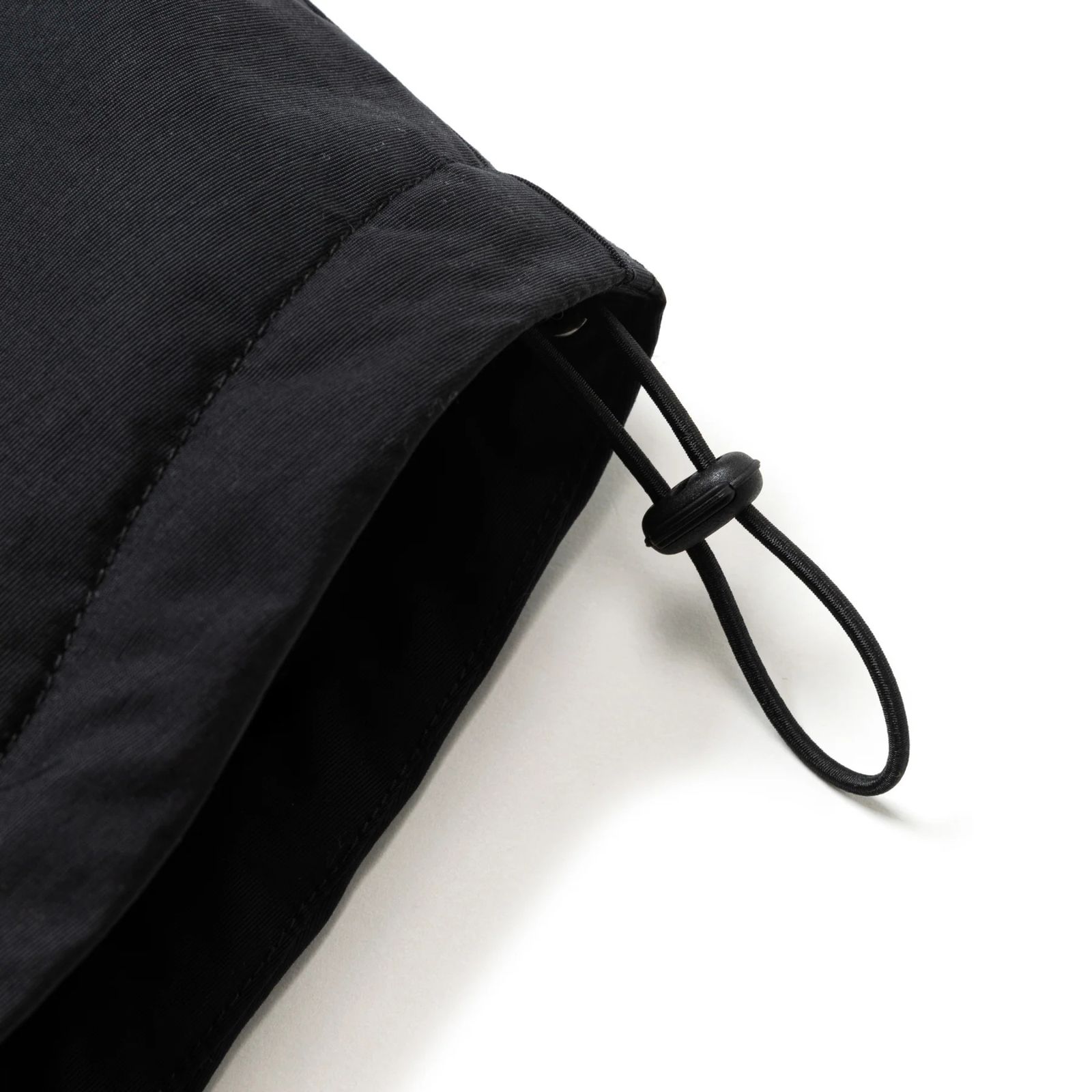 TASLAN NYLON PADDED JACKET (BLACK) / スタンドカラー パデッドジャケット