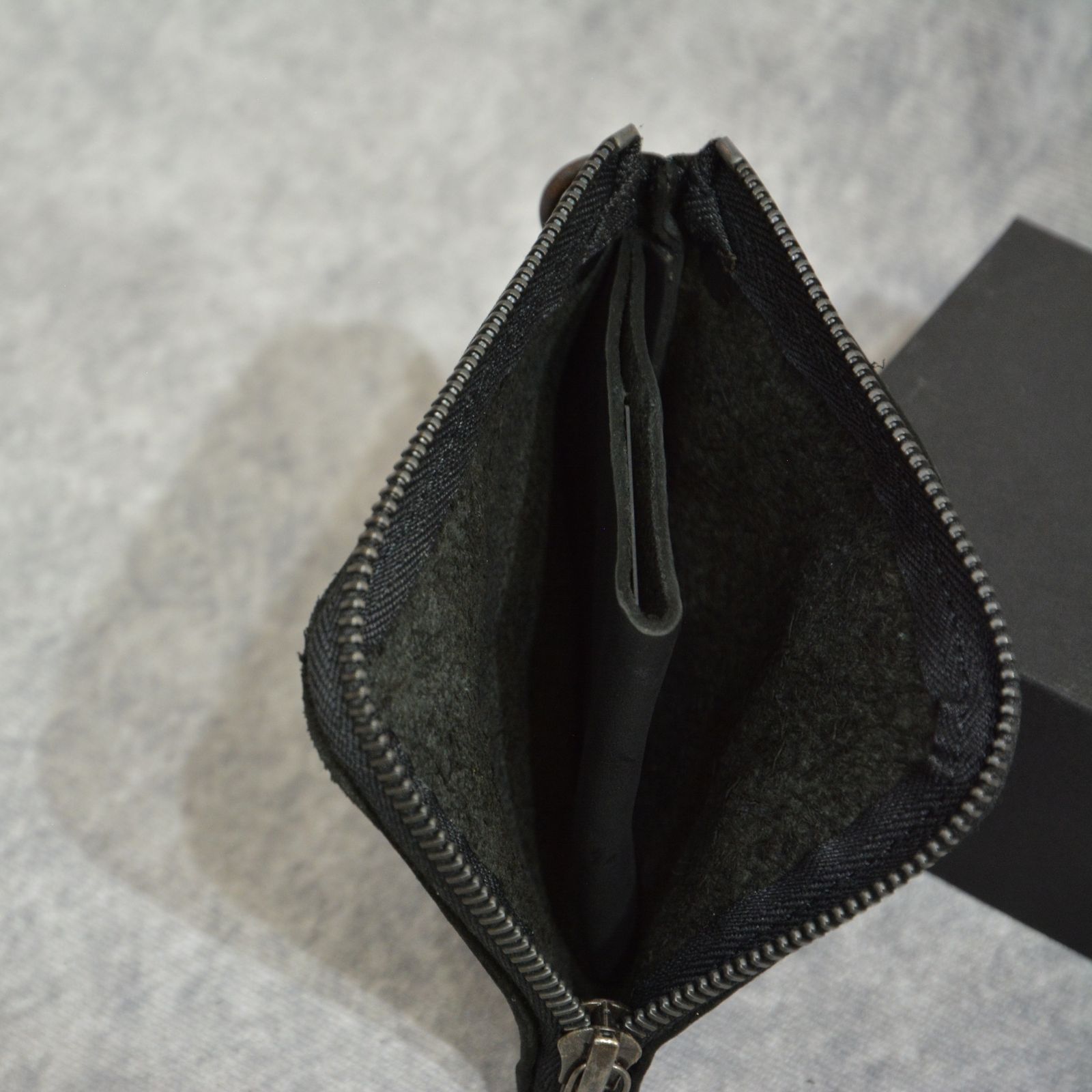 ダブルショルダー レザー コインケース （BLACK / ブラック） 318-15