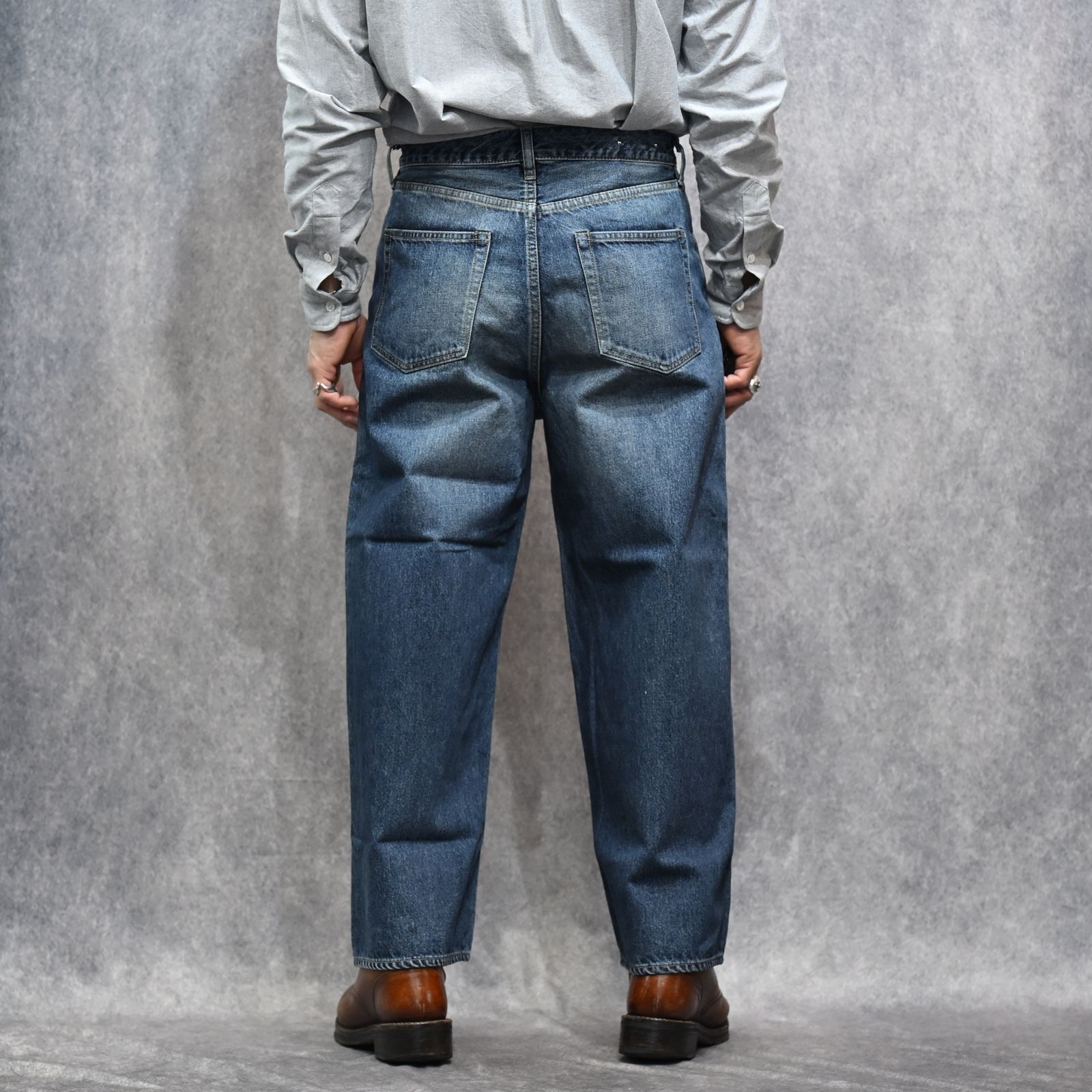 S.Wide Straight Cropped 5pocket USD （USD）｜クロップド デニムパンツ （インディゴ）｜2603-1002