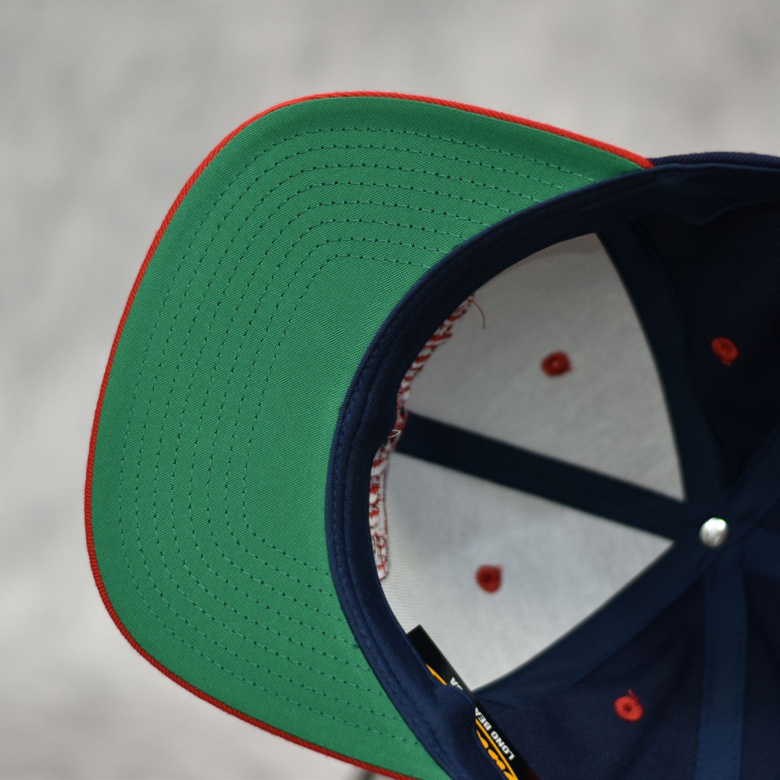 CUTRATE LOGO EMBROIDERY B.B CAP (NAVY/RED)｜ロゴ刺繍 ベースボールキャップ｜CR-26SS004