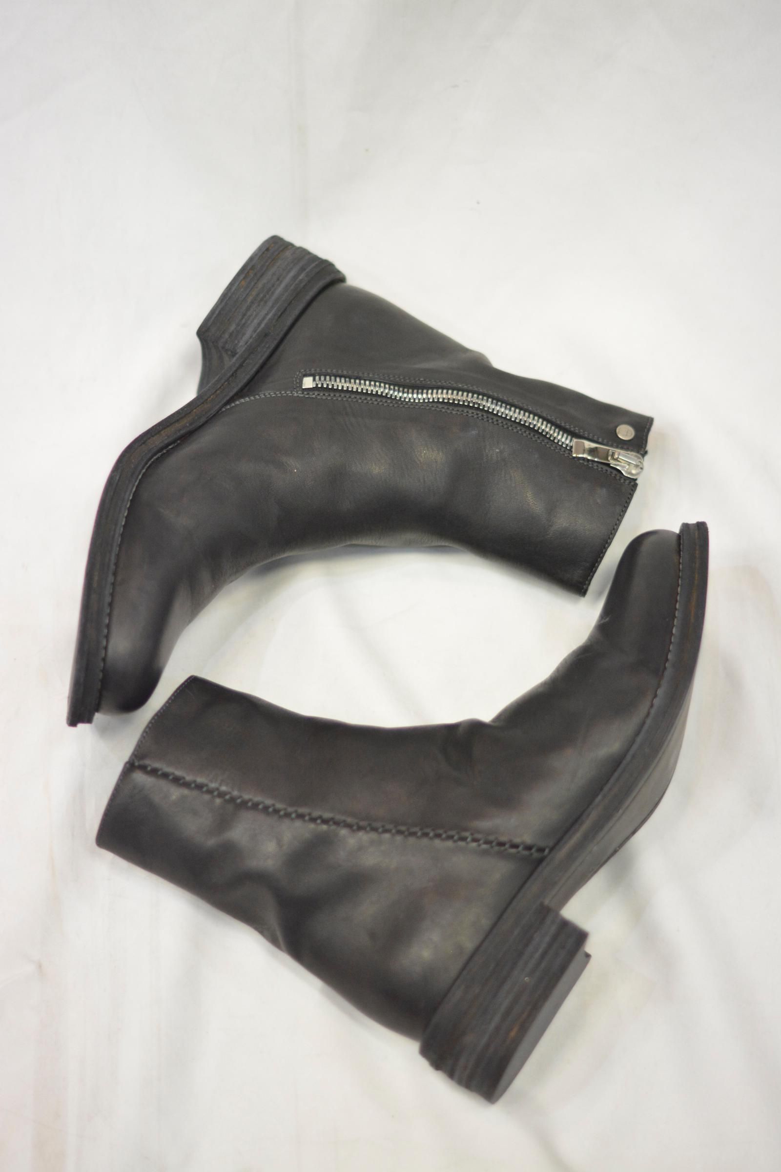 ×× incarnation イタリーホース製品染め サイドZIPブーツ (BLACK)