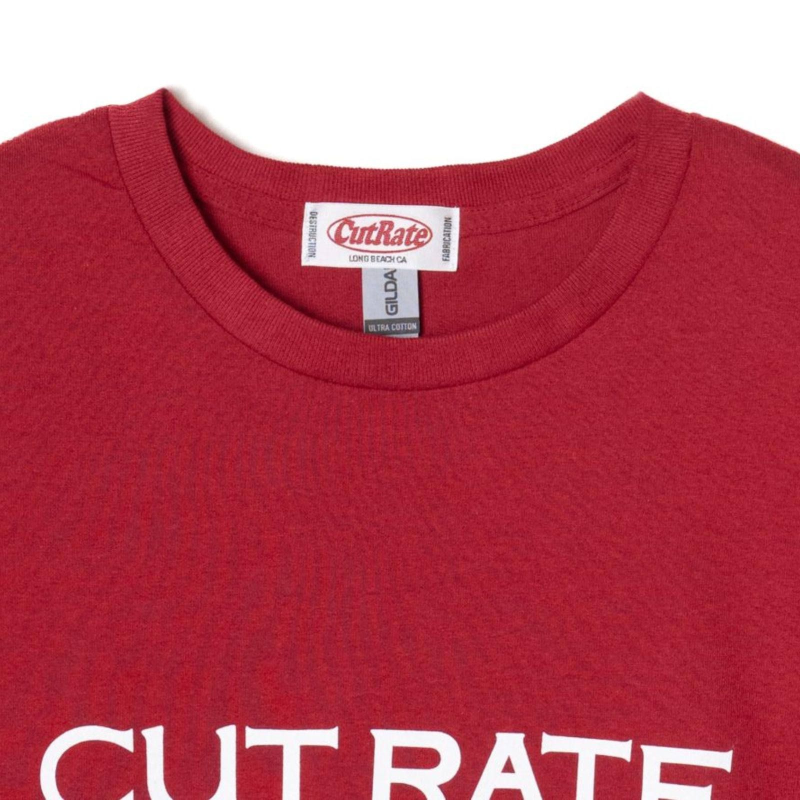 CUTRATE F&D LOGO S/S TEE (CARDINAL RED) / プリントTシャツ