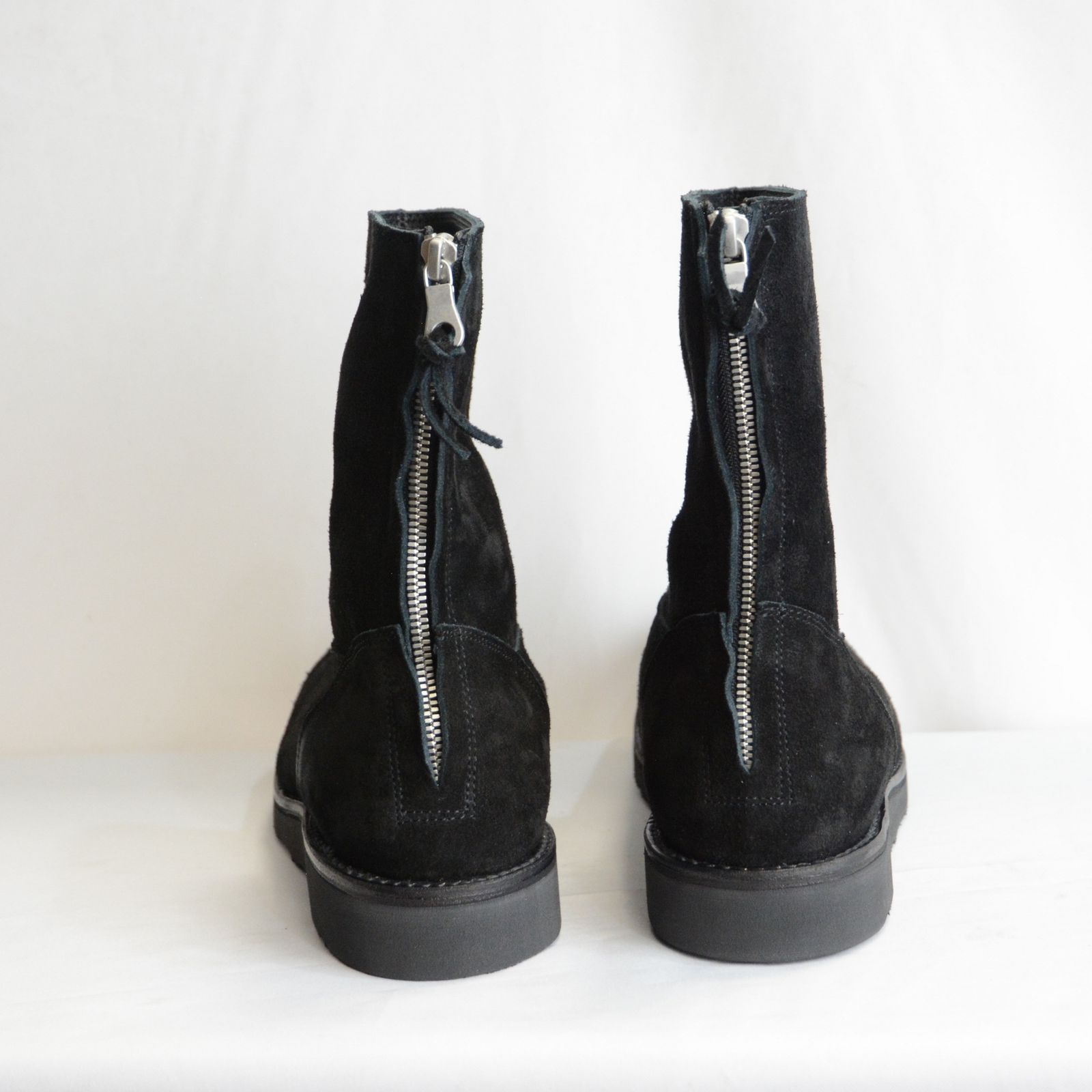 Suede Leather Back Zip Boots （BLACK） / スエードレザー バックジップ ブーツ （ブラック）