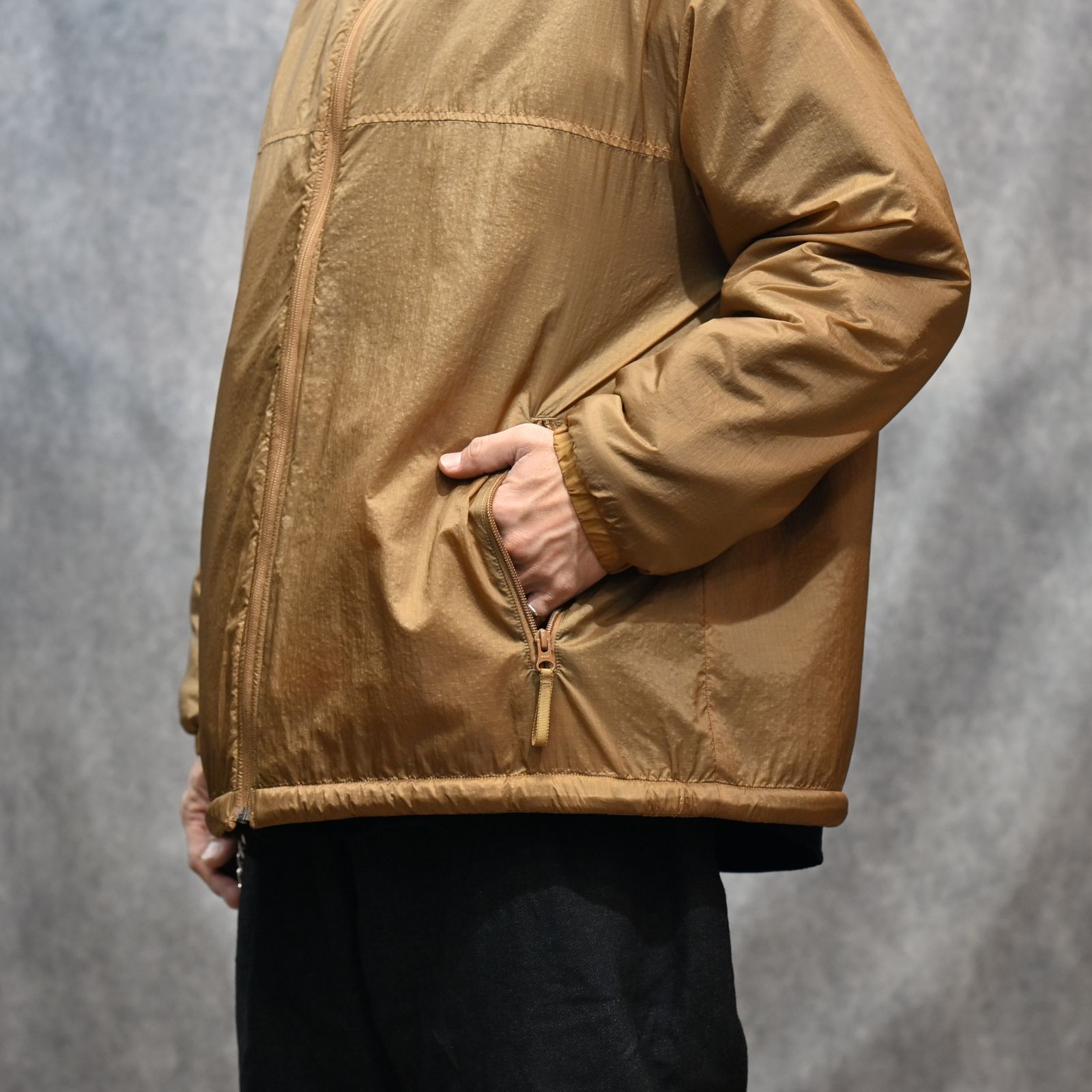FLEECE LINER NYLON ZIP UP JACKET （BROWN）｜フリース リバーシブルジャケット （ブラウン） PC-022-3623-20