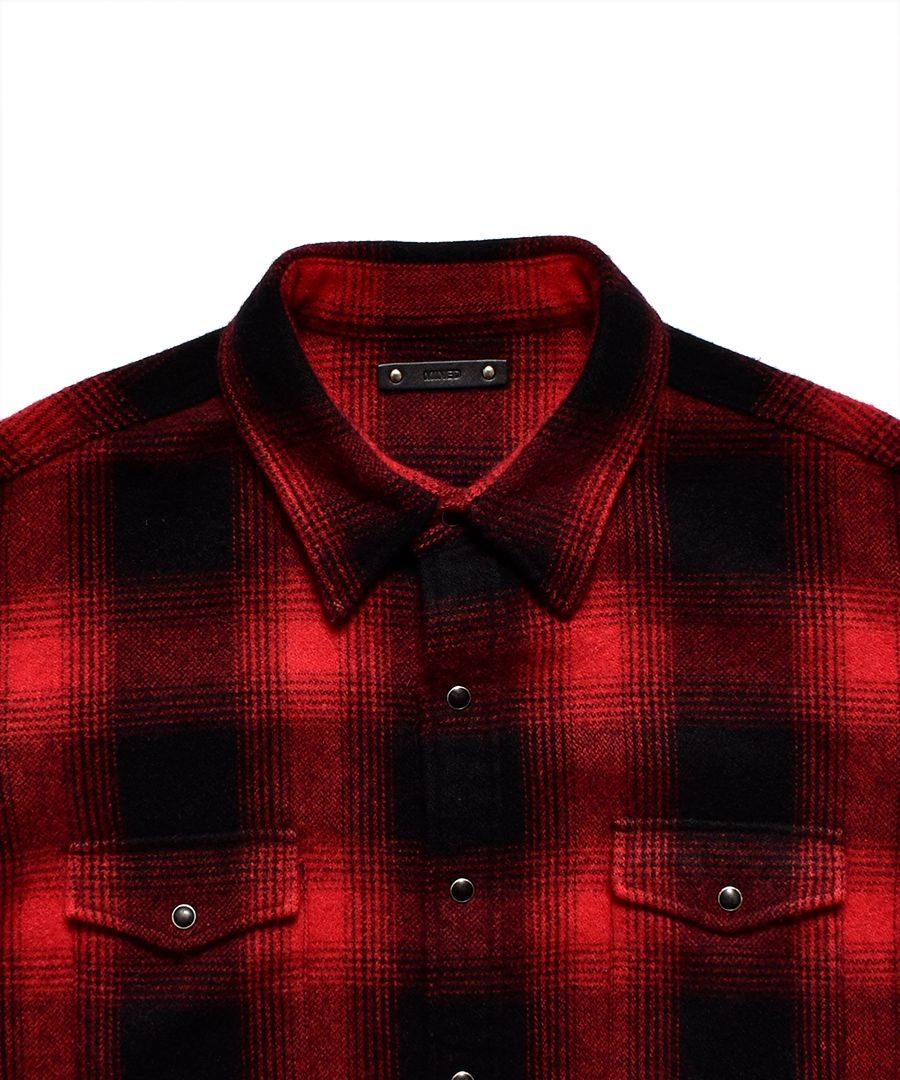 MINEDENIM - Ombre Check Flannel RF Western SH （RPT） / チェック