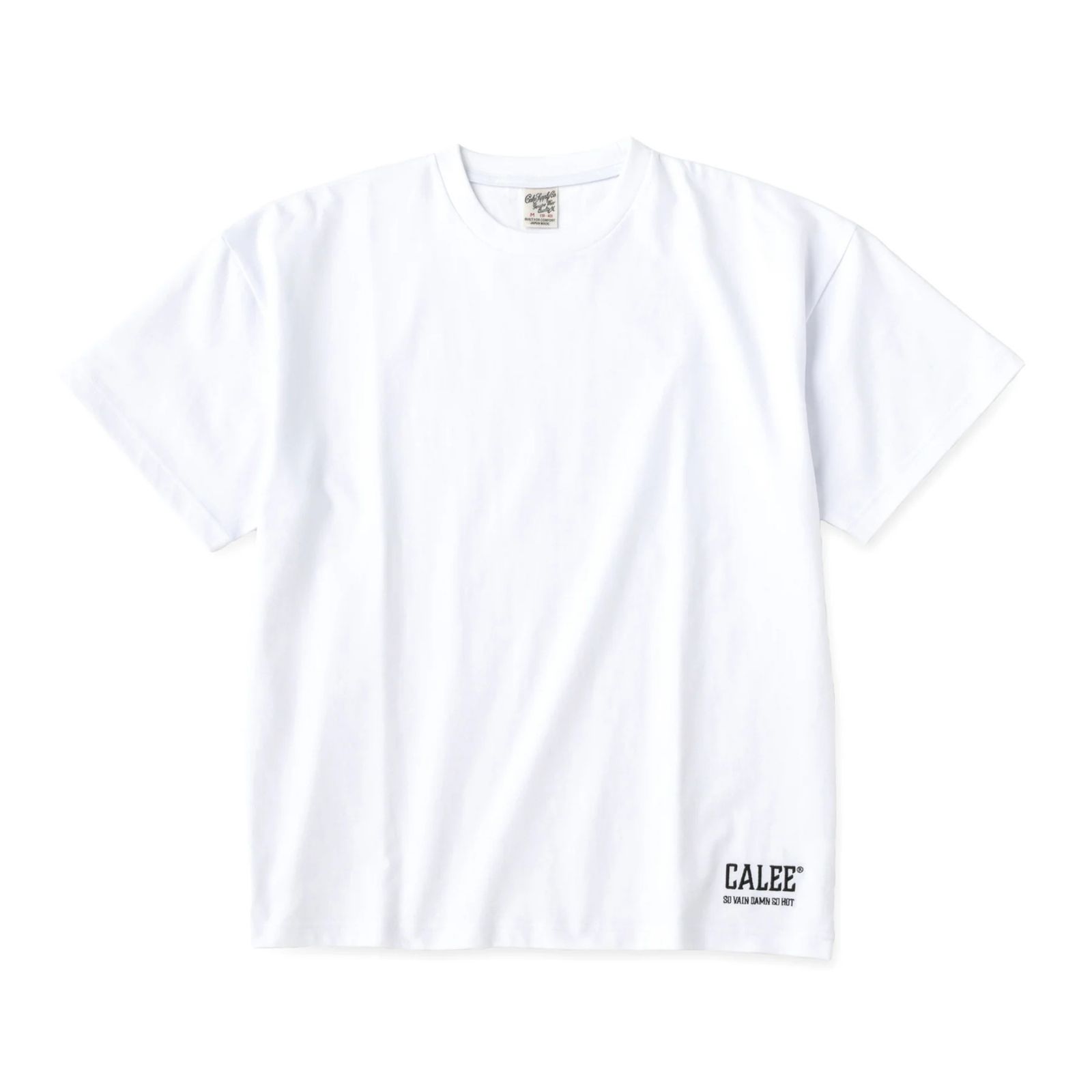 CALEE NATIONAL LOGO TEE ＜REGULAR FIT＞ (WHITE)｜レギュラーフィット 半袖Tシャツ｜CL-25EA003EX