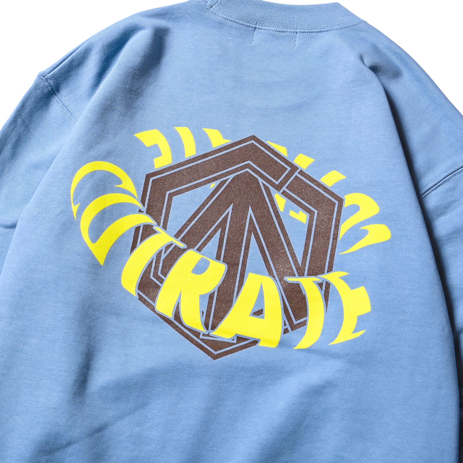 CUTRATE NS LOGO L/S SWEAT SHIRT  (ACID BLUE)
