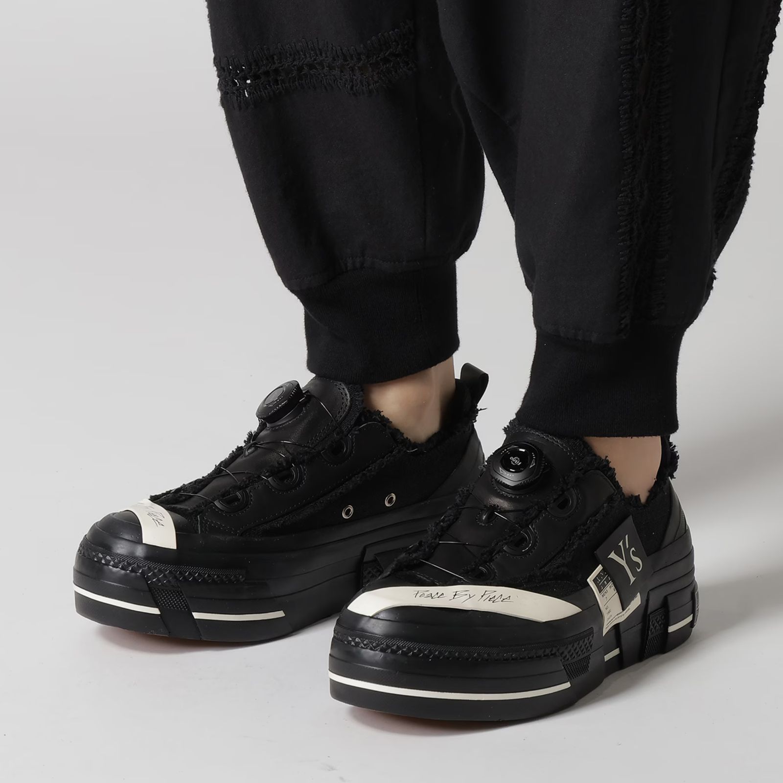 Y’s × xVESSEL PLATFORMM SNEAKER （BLACK） /  スニーカー （ブラック） / YK-E07-885-1-01