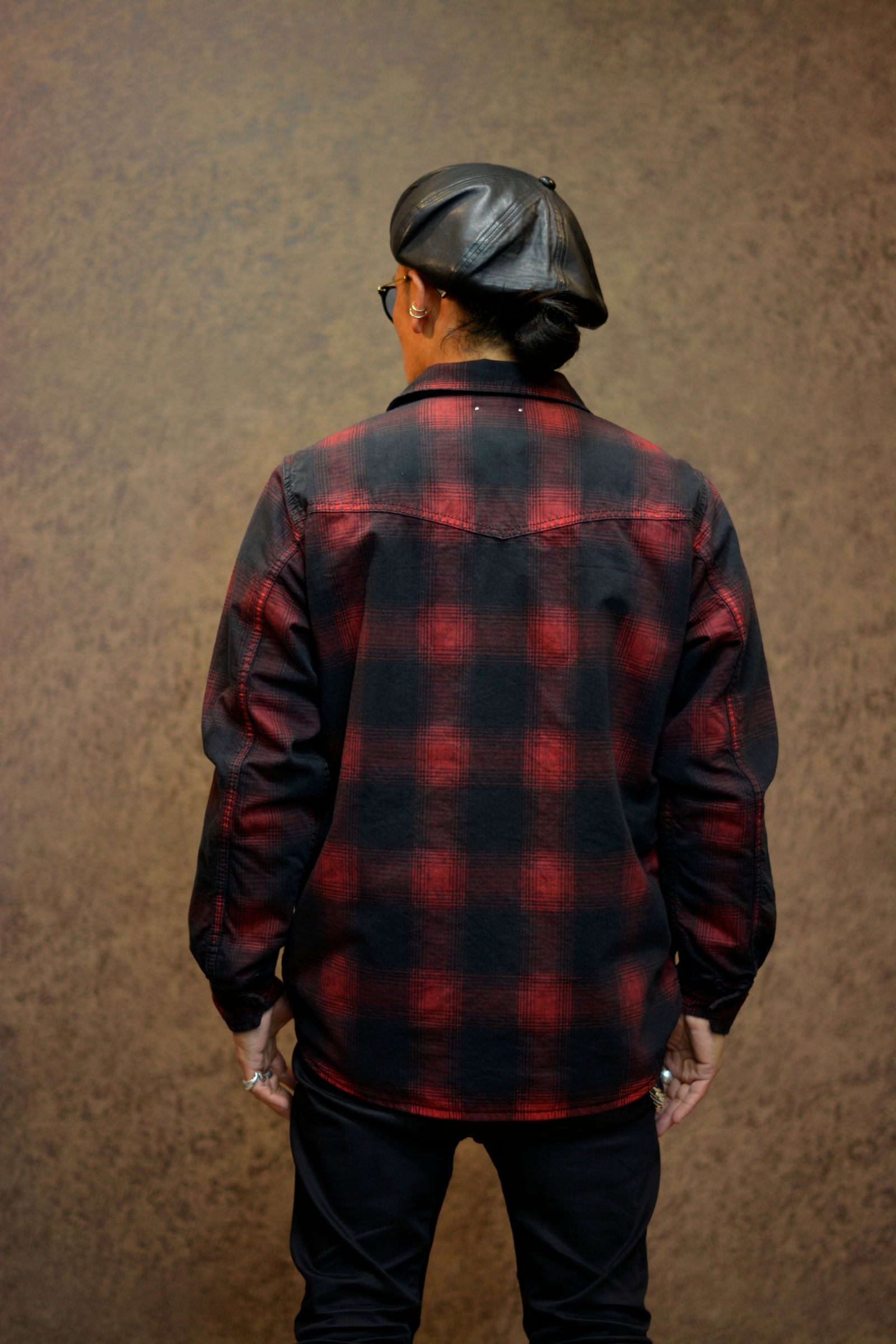 MINEDENIM - Black Denim Check Quiltriner Shirt BZ RPT | chord