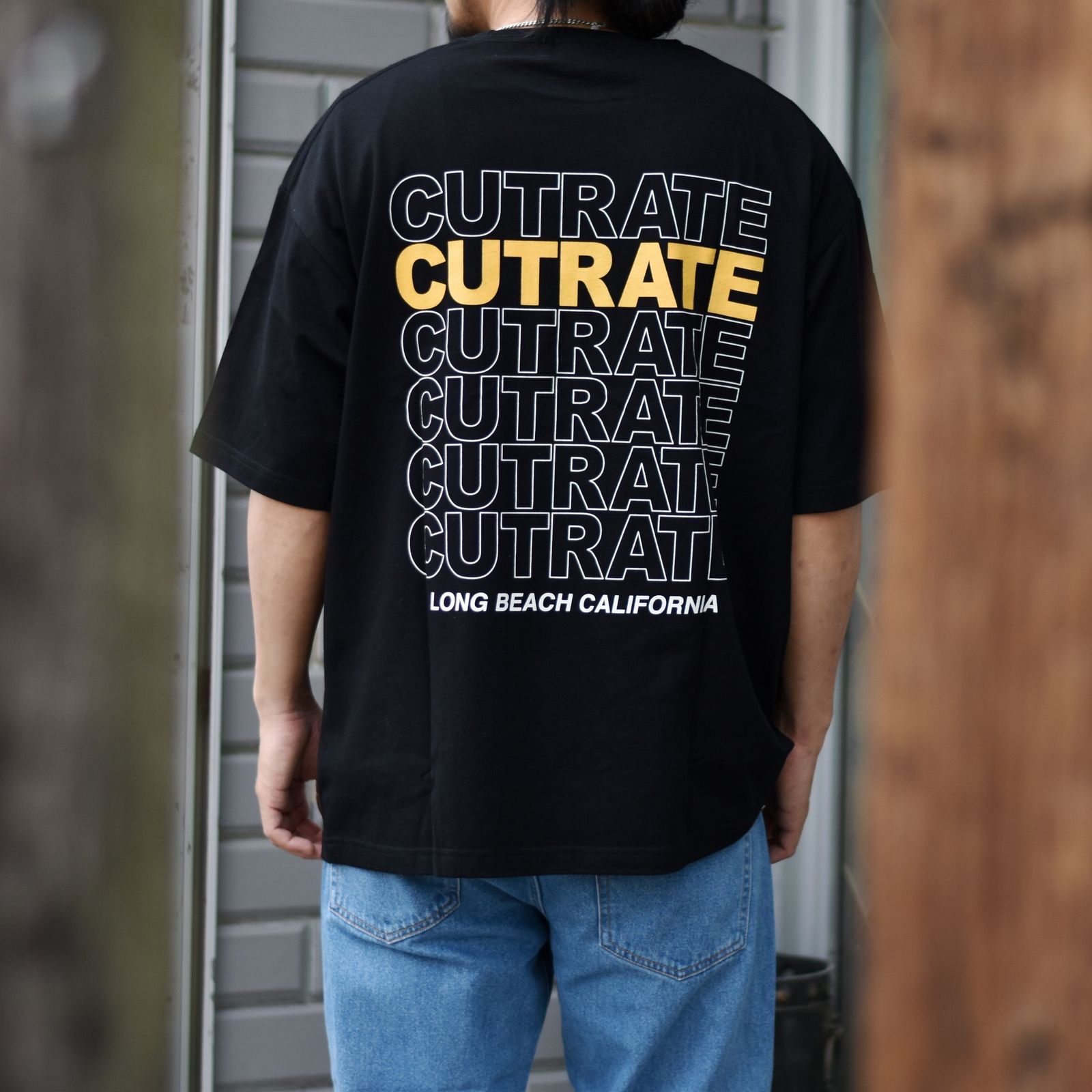 CUTRATE ADDICITON LOGO DROPSHOULDER S/S -T-SHIRT (BLACK)