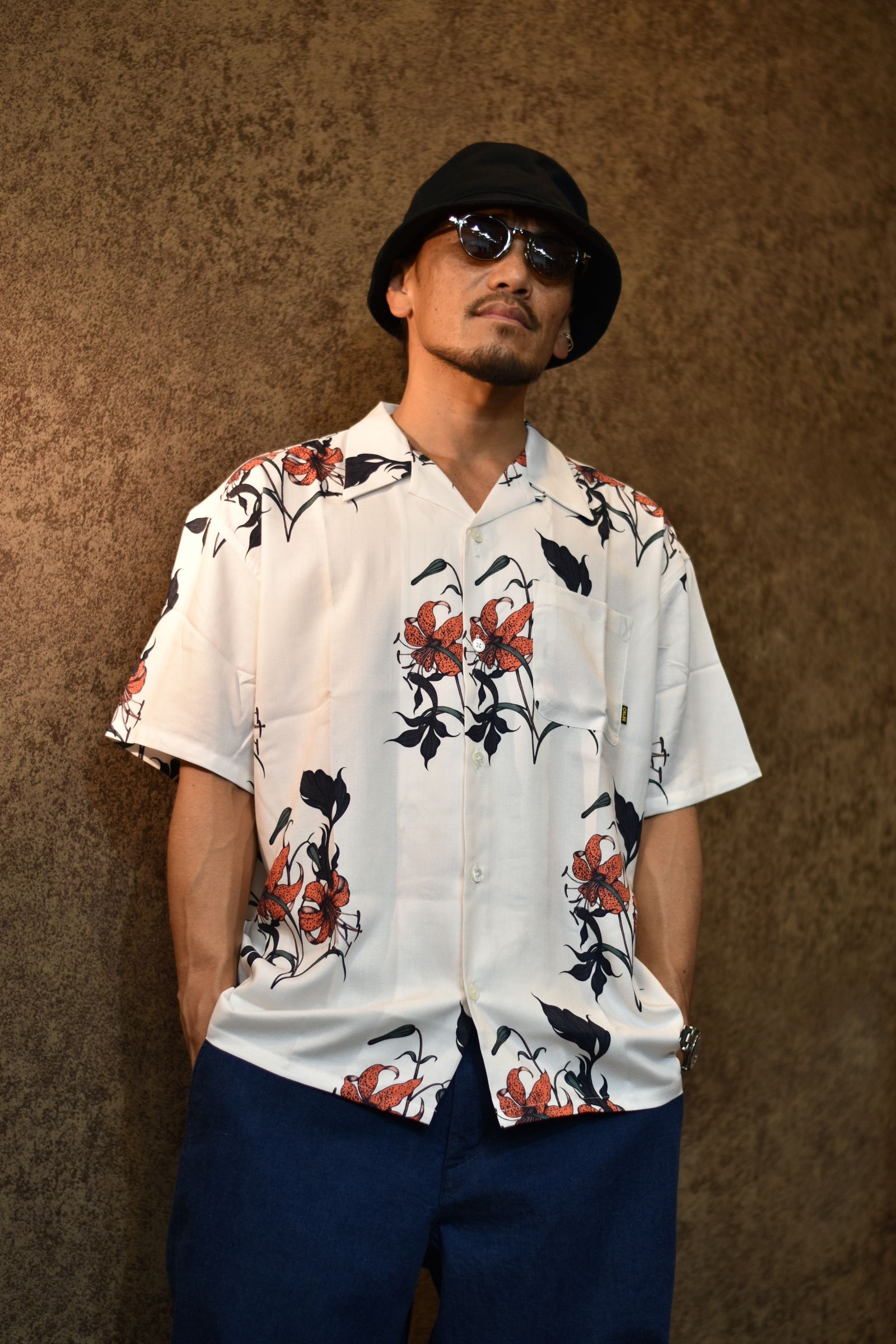 CALEE - ×MIHO MURAKAMI ALLOVER PATTERN S/S SHIRT (WHITE) | chord