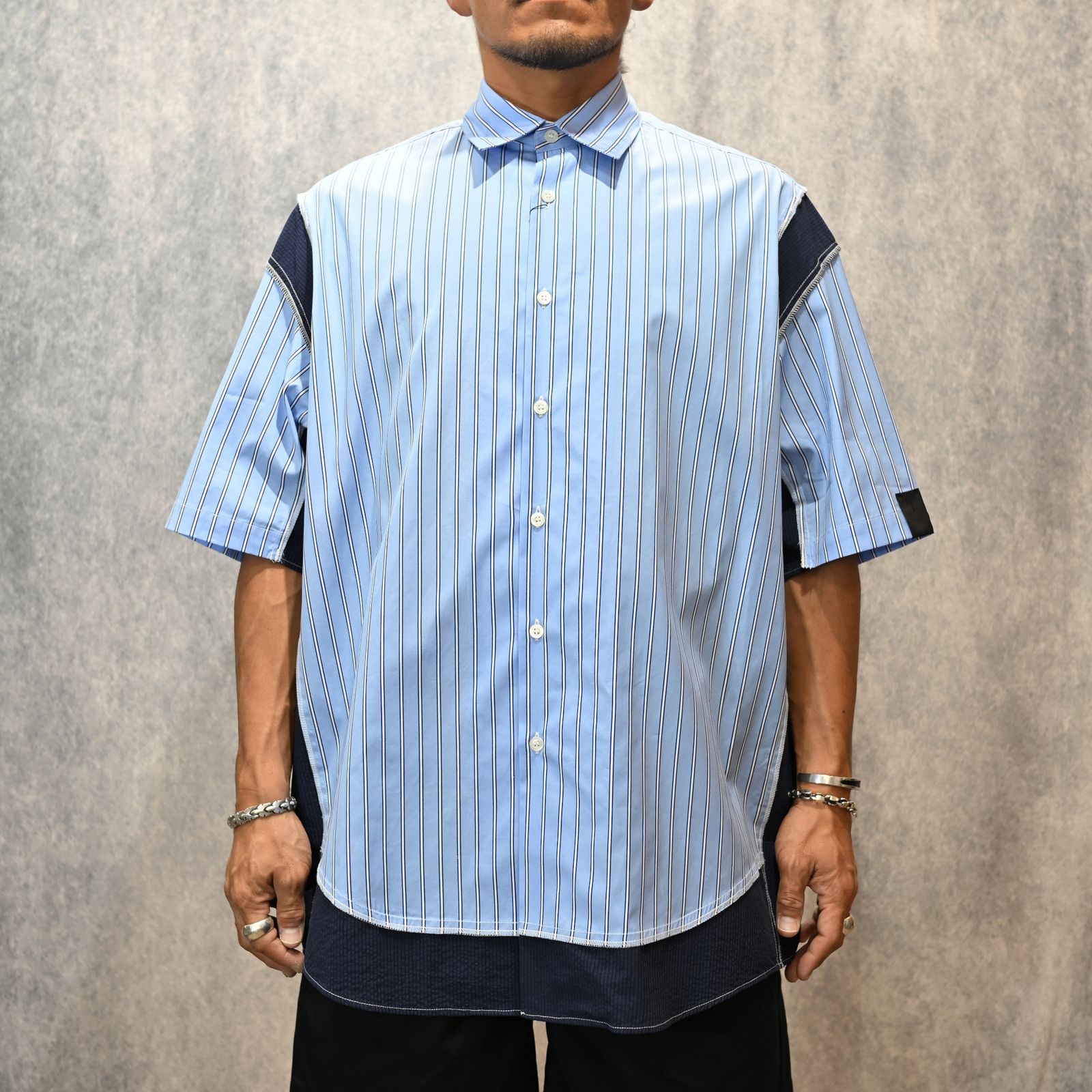 HALF SLEEVE SHIRT （BL STRIPE） / 半袖シャツ （ブルーストライプ） / 2251-SH53-017