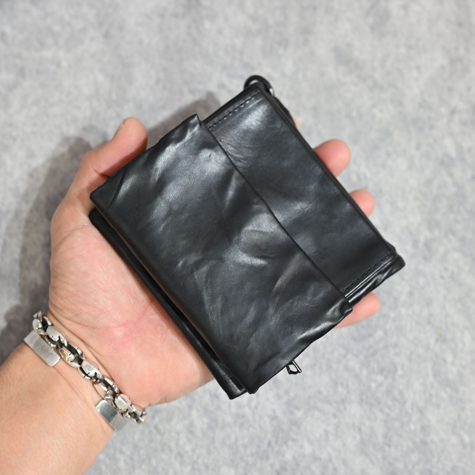 ホーウィンレザー 二つ折り スナップウォレット （BLACK / ブラック）｜894-05