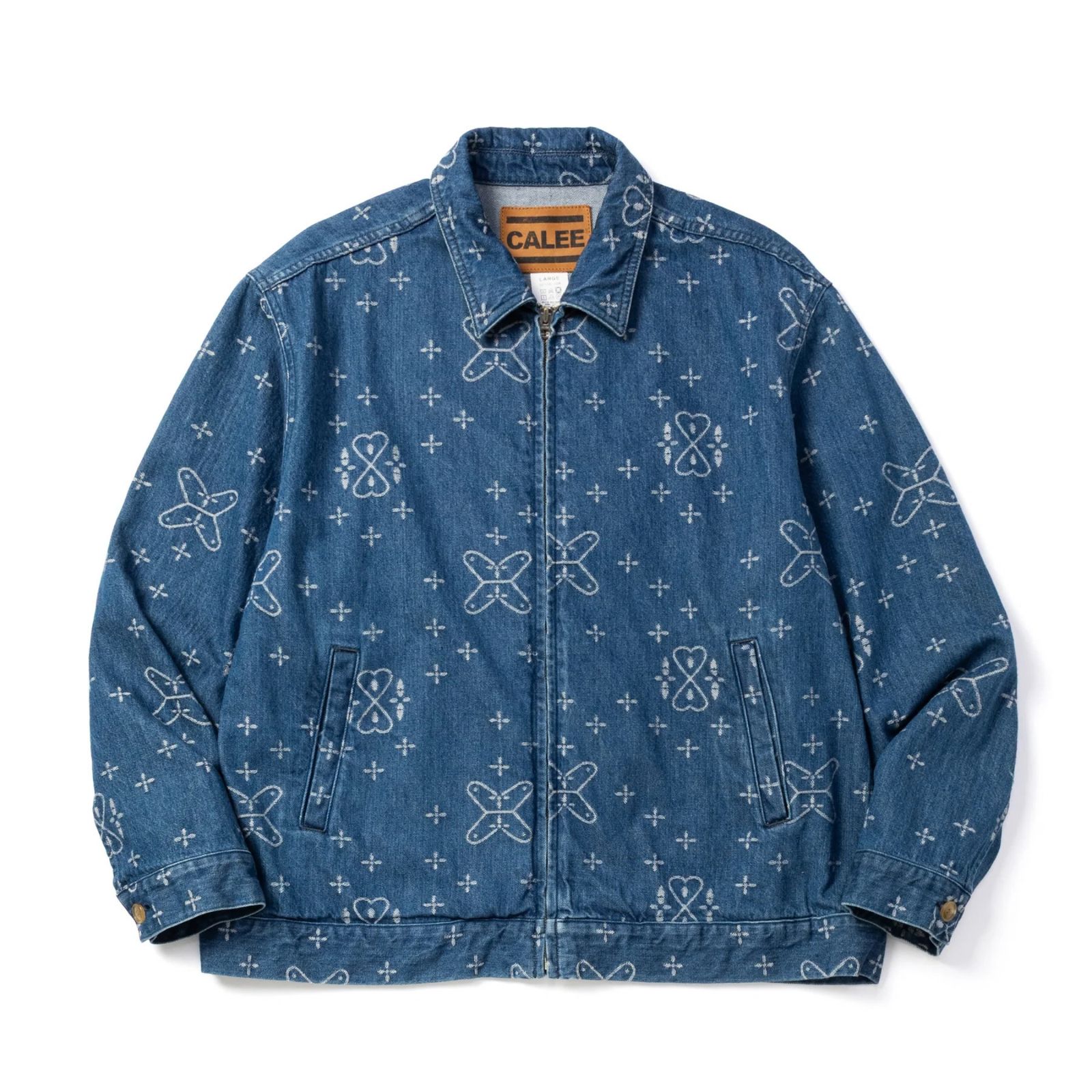 CROSS PATTERN JACQUARD DENIM SWINGTOP (INDIGO BLUE)｜クロス ジャガードデニム スイングトップ｜CL-26AWCRS001