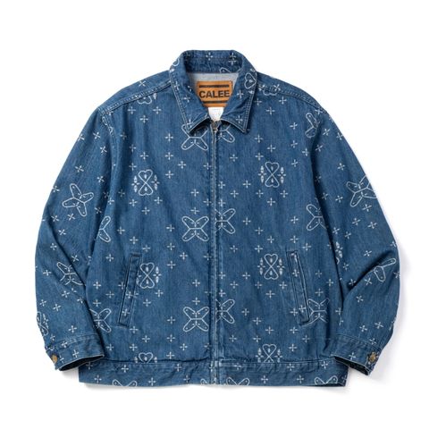 CROSS PATTERN JACQUARD DENIM SWINGTOP (INDIGO BLUE)｜クロス ジャガードデニム スイングトップ｜CL-26AWCRS001