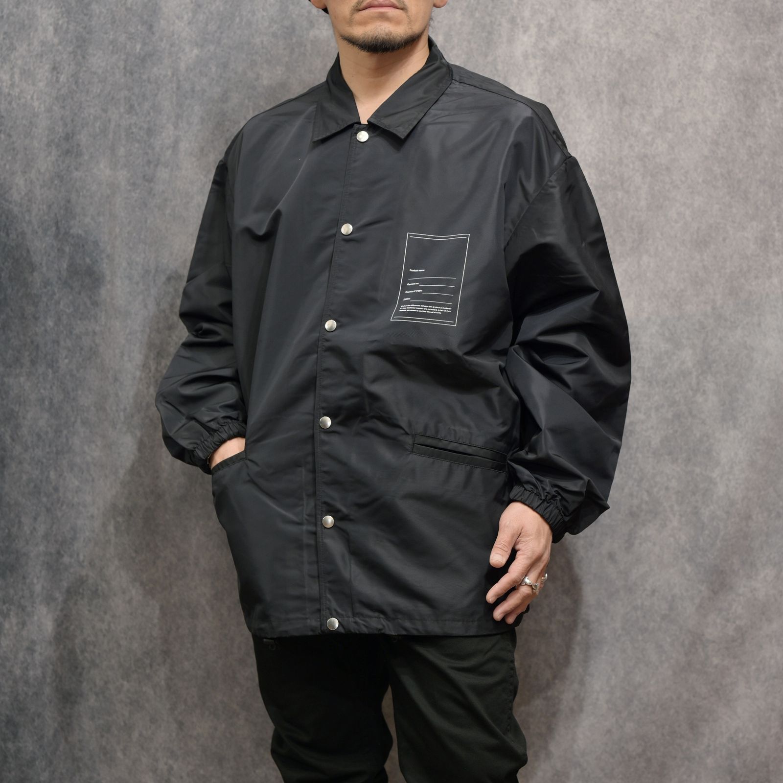 COACH JACKET （BLACK） / コーチジャケット （ブラック） 2026SS-JK-2-YT