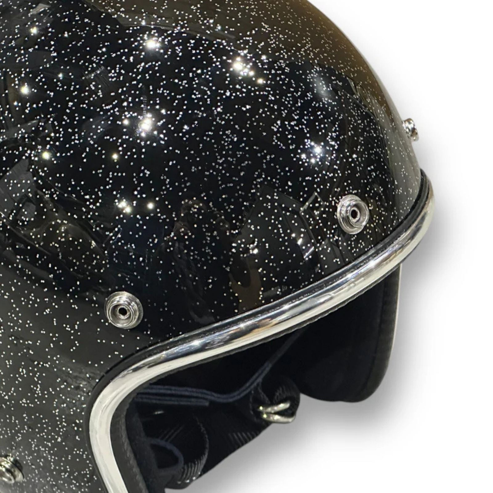 【Mサイズ｜即日発送】 | GLITTER 3/4 HELMET (BLACK) | グリッターヘルメット