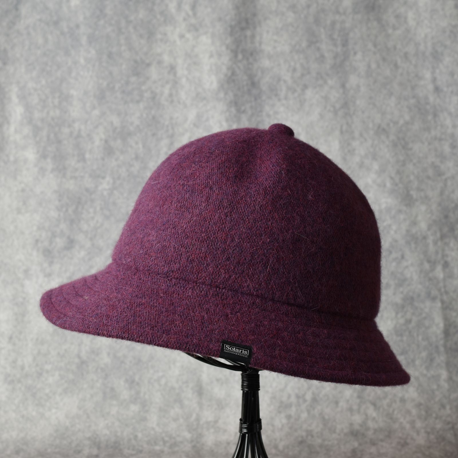 Angora Wool Bell Hat "BOYZ" (BURGUNDY) / アンゴラウール ベル型ハット