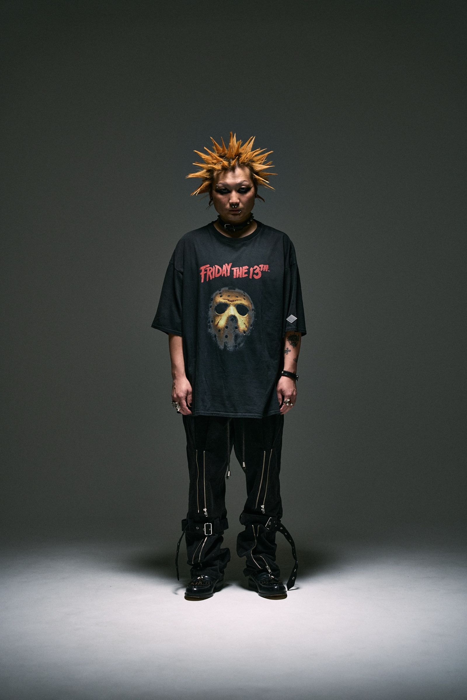 x FRIDAY THE 13TH VINTAGE EFFECT T-SHIRT 02 (BK)｜13日の金曜日 半袖Tシャツ｜PD26MC02