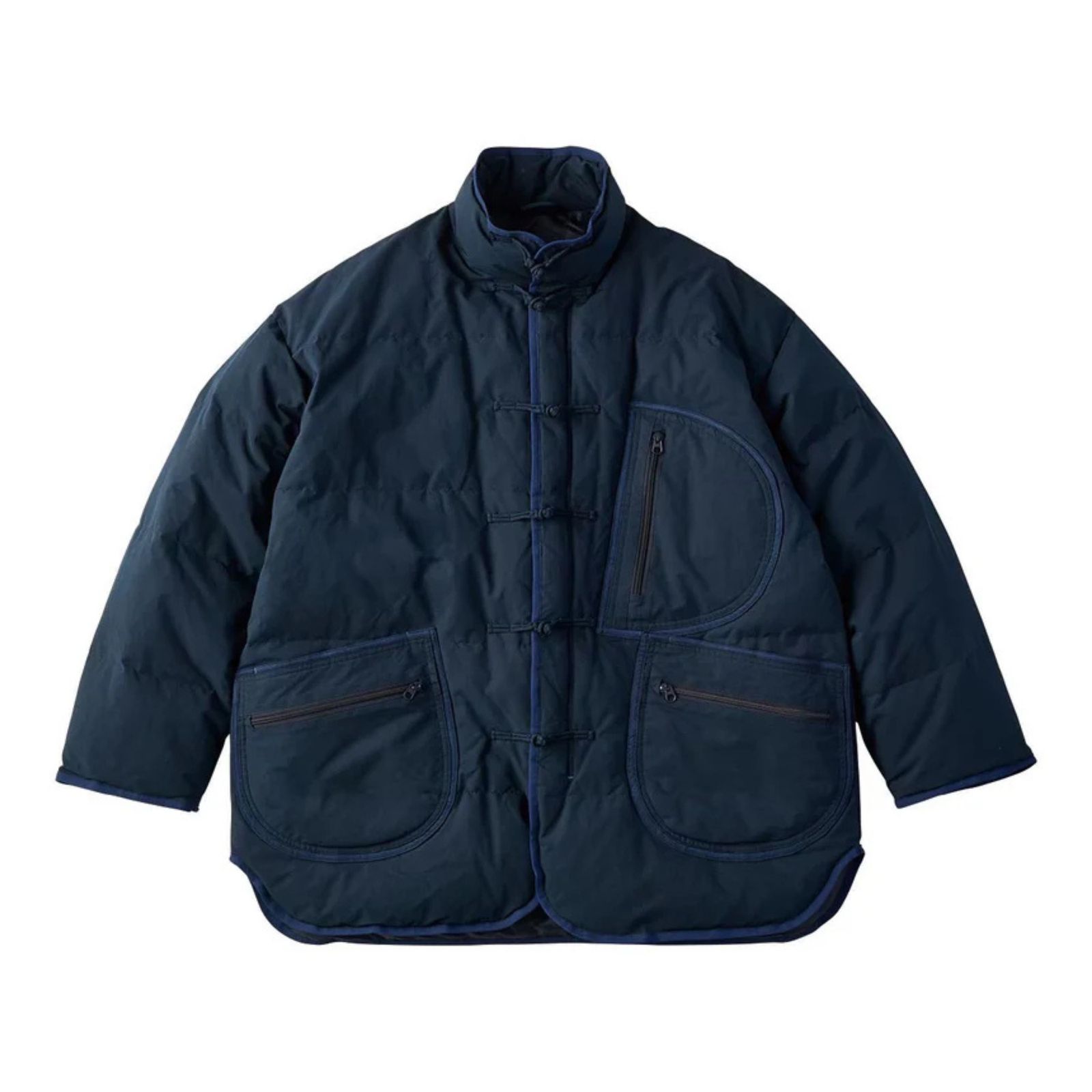 WEATHER CHINESE DOWN JACKET （NAVY）｜チャイナ ダウンジャケット （ネイビー） PC-026-2441-41