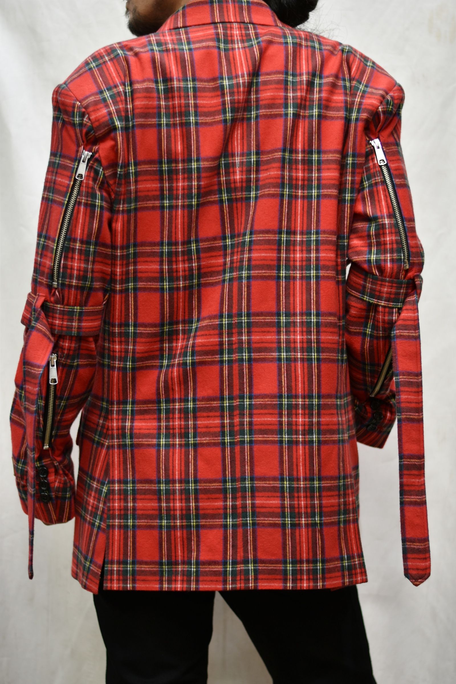 BELTEDBONDAGE DOUBLE BREASTED JKT (RED)