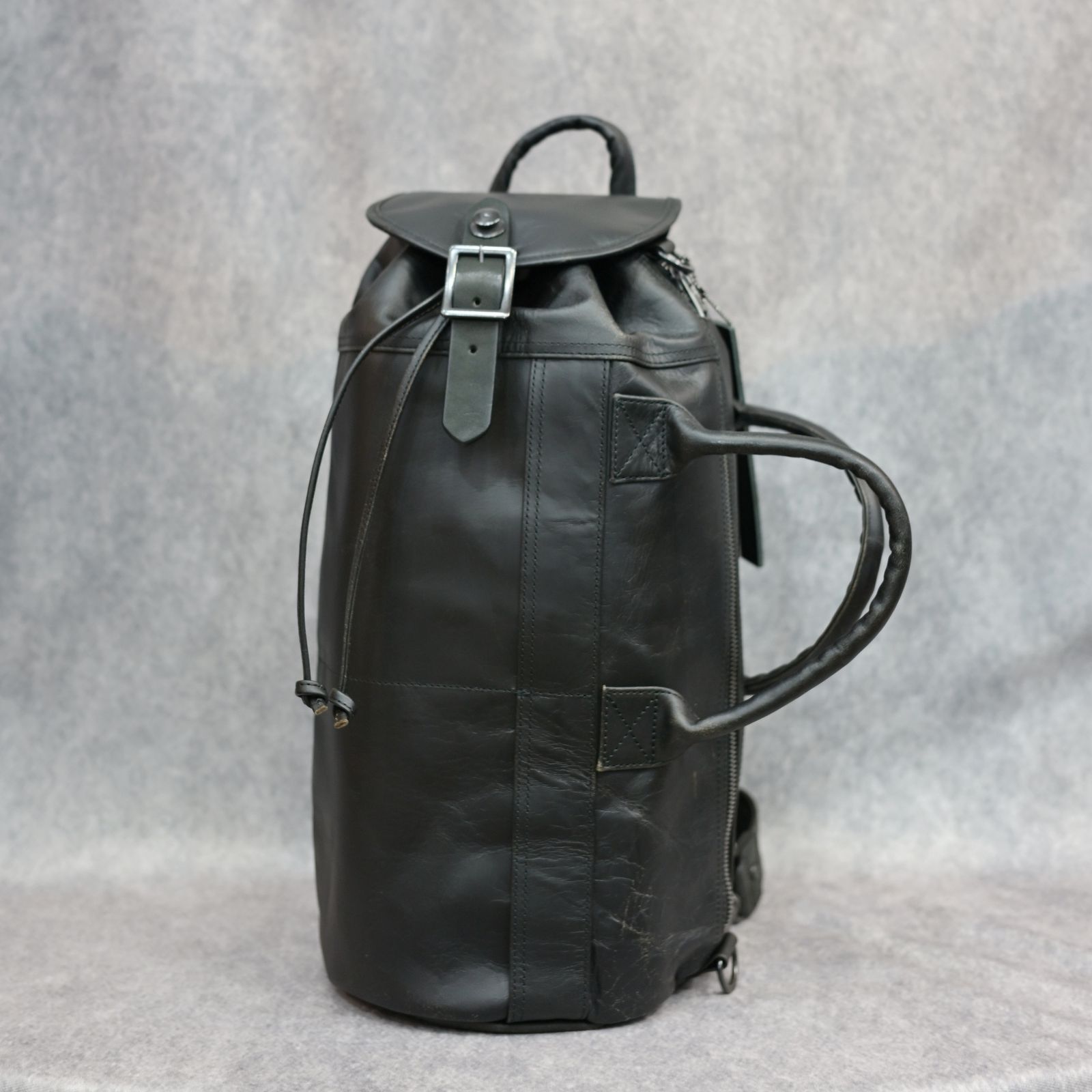 JAPAN HORSE CRACKING VINTAGE 4WAY BOSTON BAG （BLACK）｜ジャパンホース ボストン バッグ｜260-01